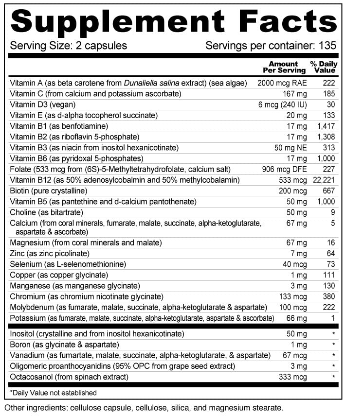 Wellness Resources Daily Energy Multiple Vitamin 270 Capsules