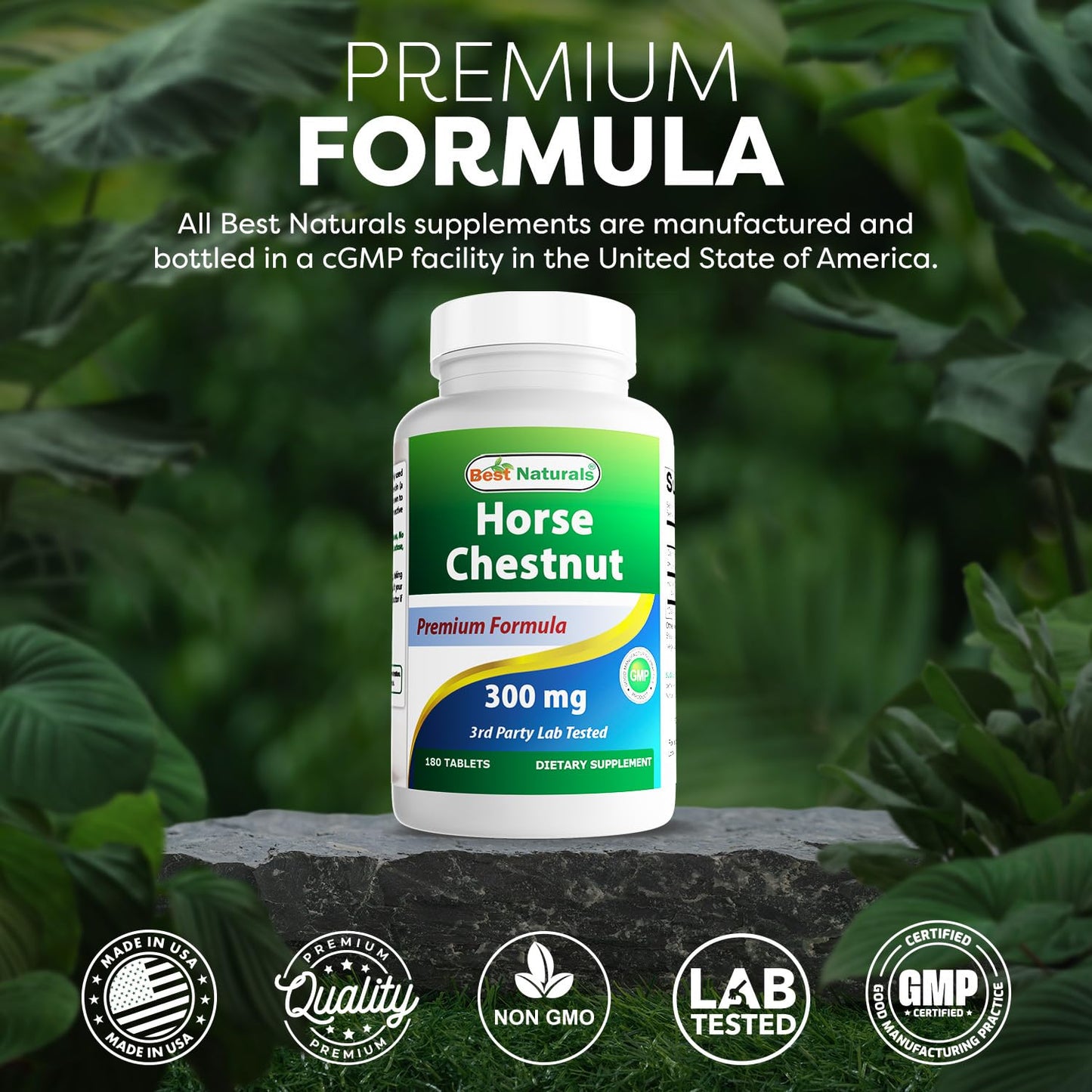 Best Naturals Horse Chestnut Extract 300 mg, 180 Tablets