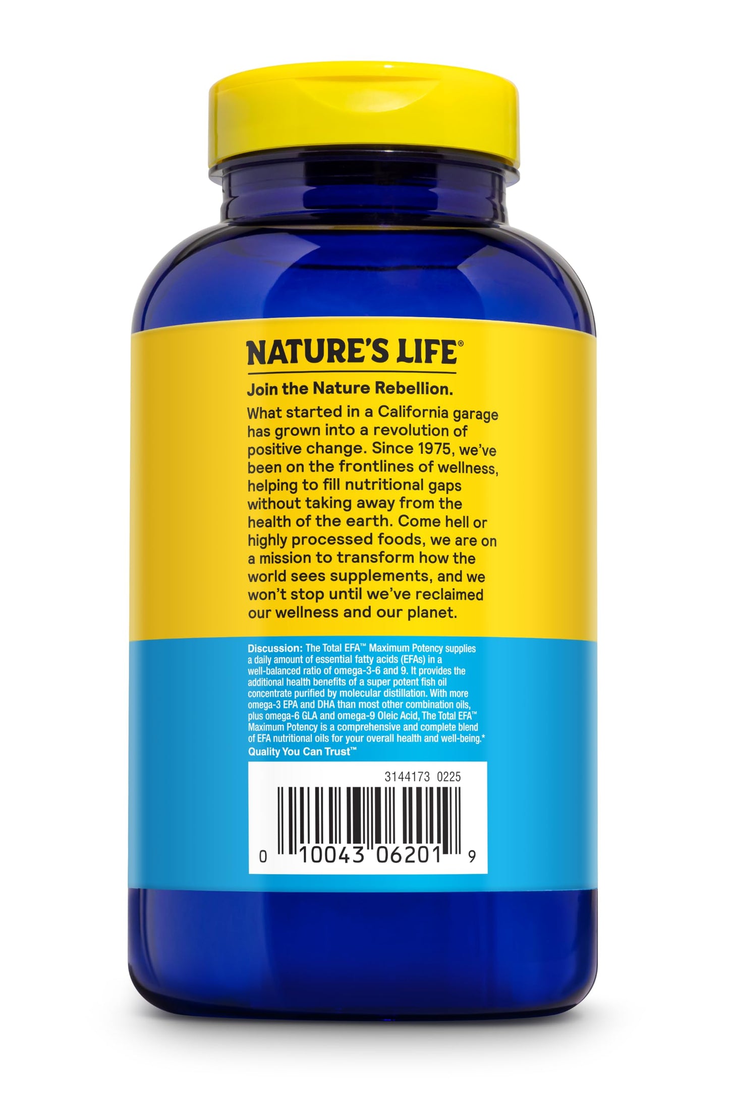 Health From The Sun Total EFA Fish Oil with Organic Flaxseed & Borage Oils Softgel, 90 Count