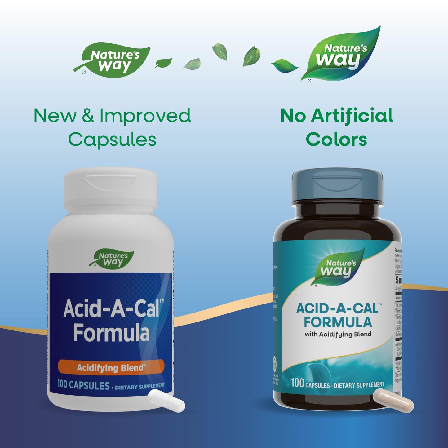 Nature's Way Acid-A-Cal Acidifying Blend Capsules, 100