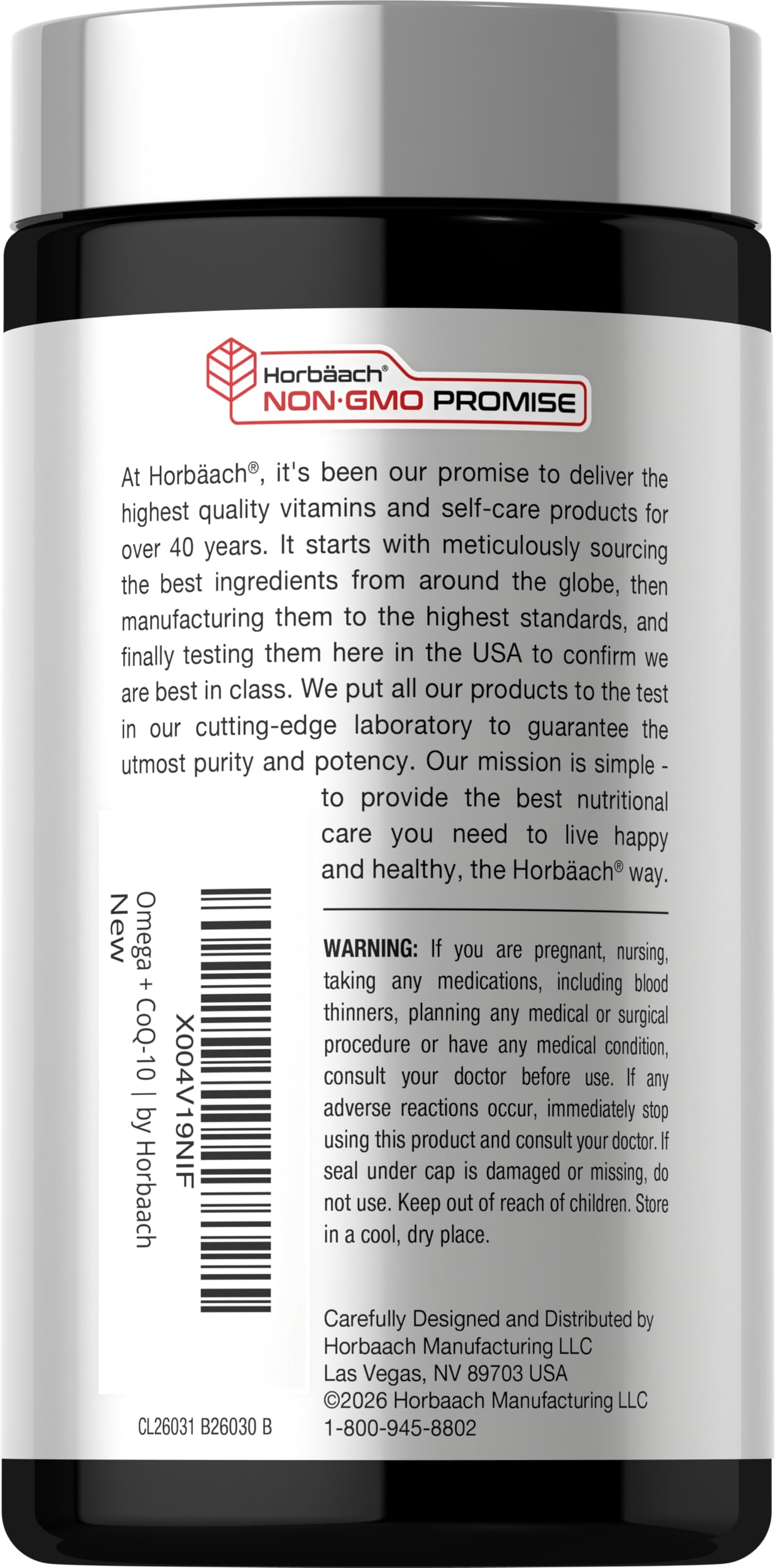 Horbäach Omega with CoQ-10 Softgels 60 Count