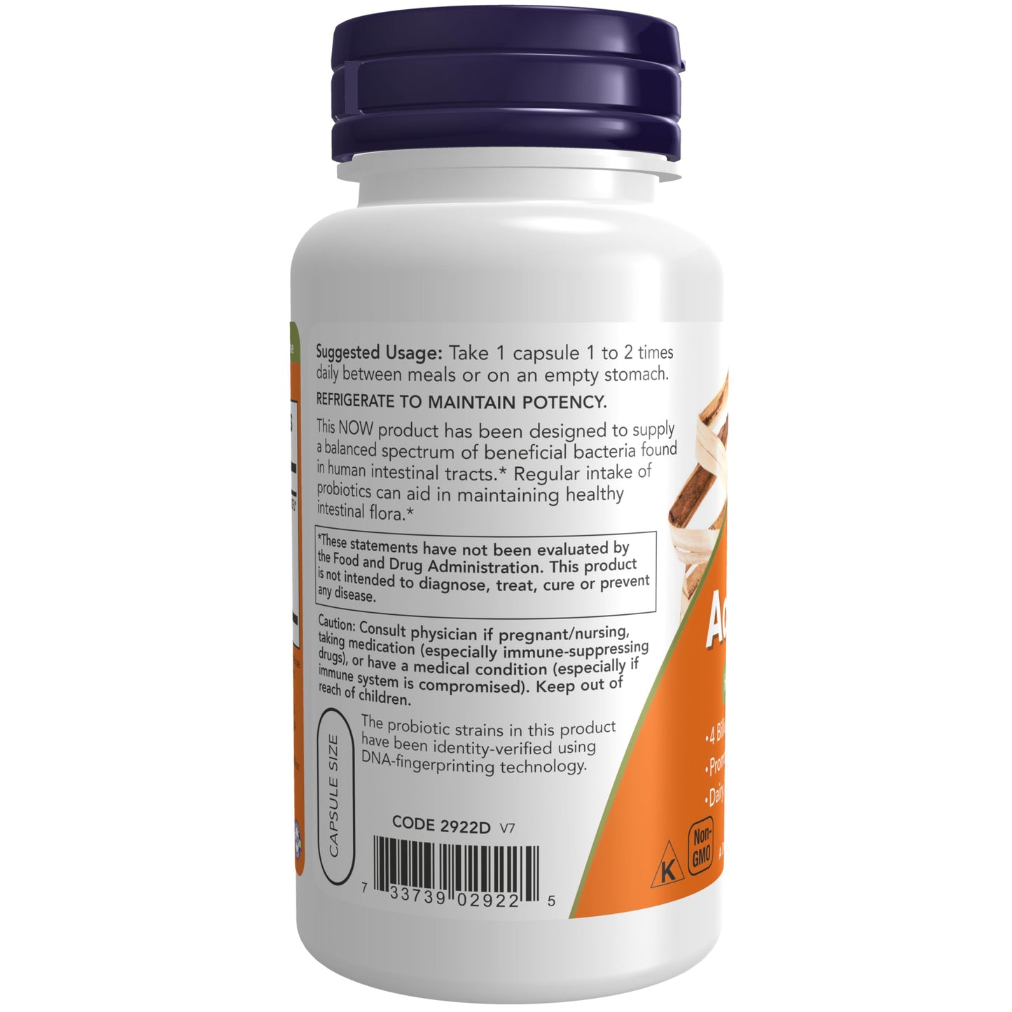 NOW Foods Acidophilus 4X6 Probiotic Capsule, 120 Veg Capsules
