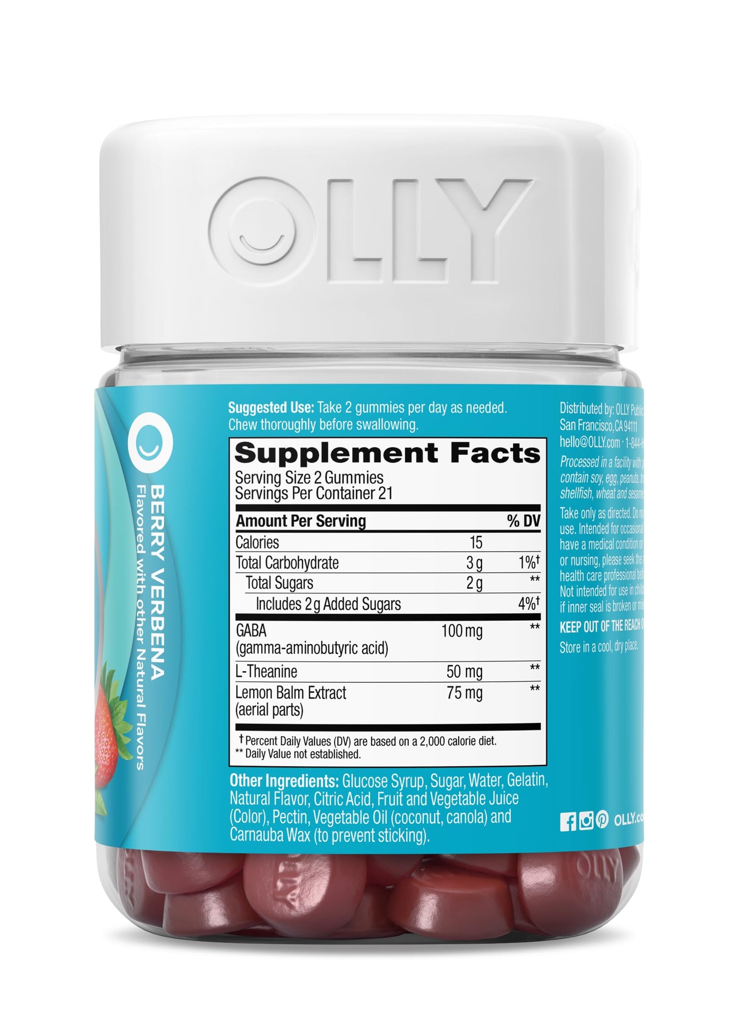 OLLY Goodbye Stress Gummy, 42 Count
