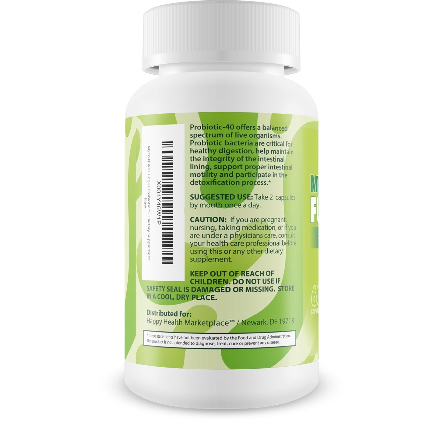 Happy Health Marketplace Myco Nuke Fungus Probiotic Capsule 60 Count