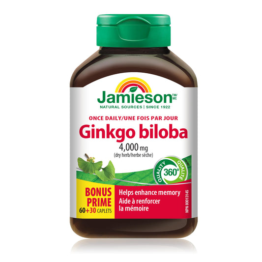 Jamieson Laboratories Ginkgo Biloba 80mg Capsules 90 Count