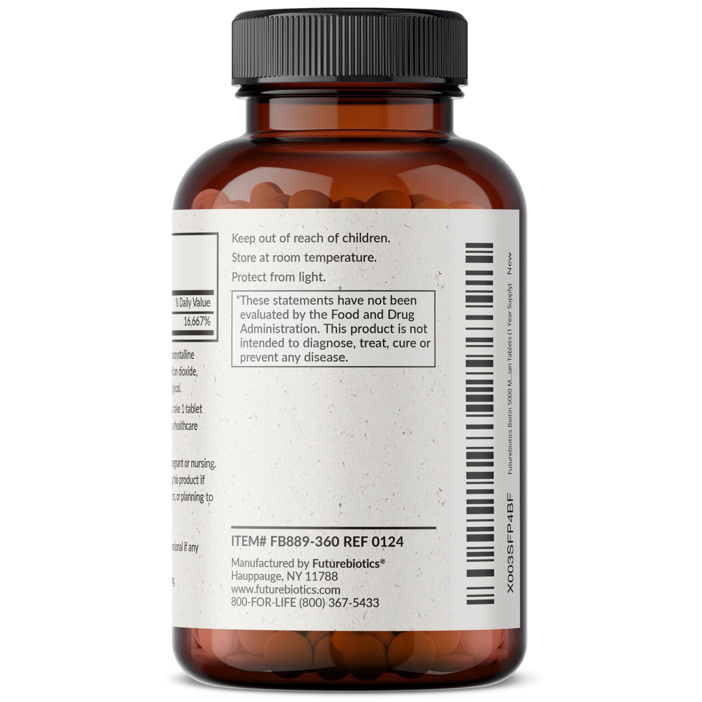 Futurebiotics Biotin 5000 mcg Tablets, 360 Count