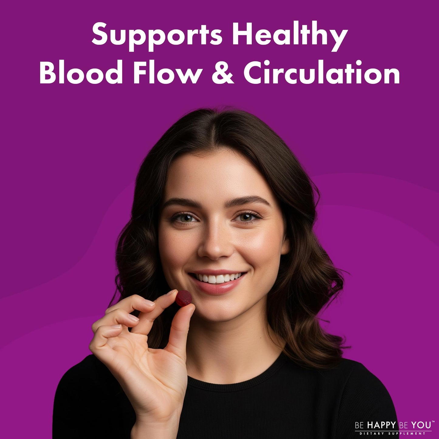 Be Happy Be You Beetroot with Pomegranate Gummies – Nitric Oxide Booster & Blood Pressure Support – Cherry Pomegranate Flavor – Vegan, Gelatin-Free, Pectin-Based – 90 Gummies