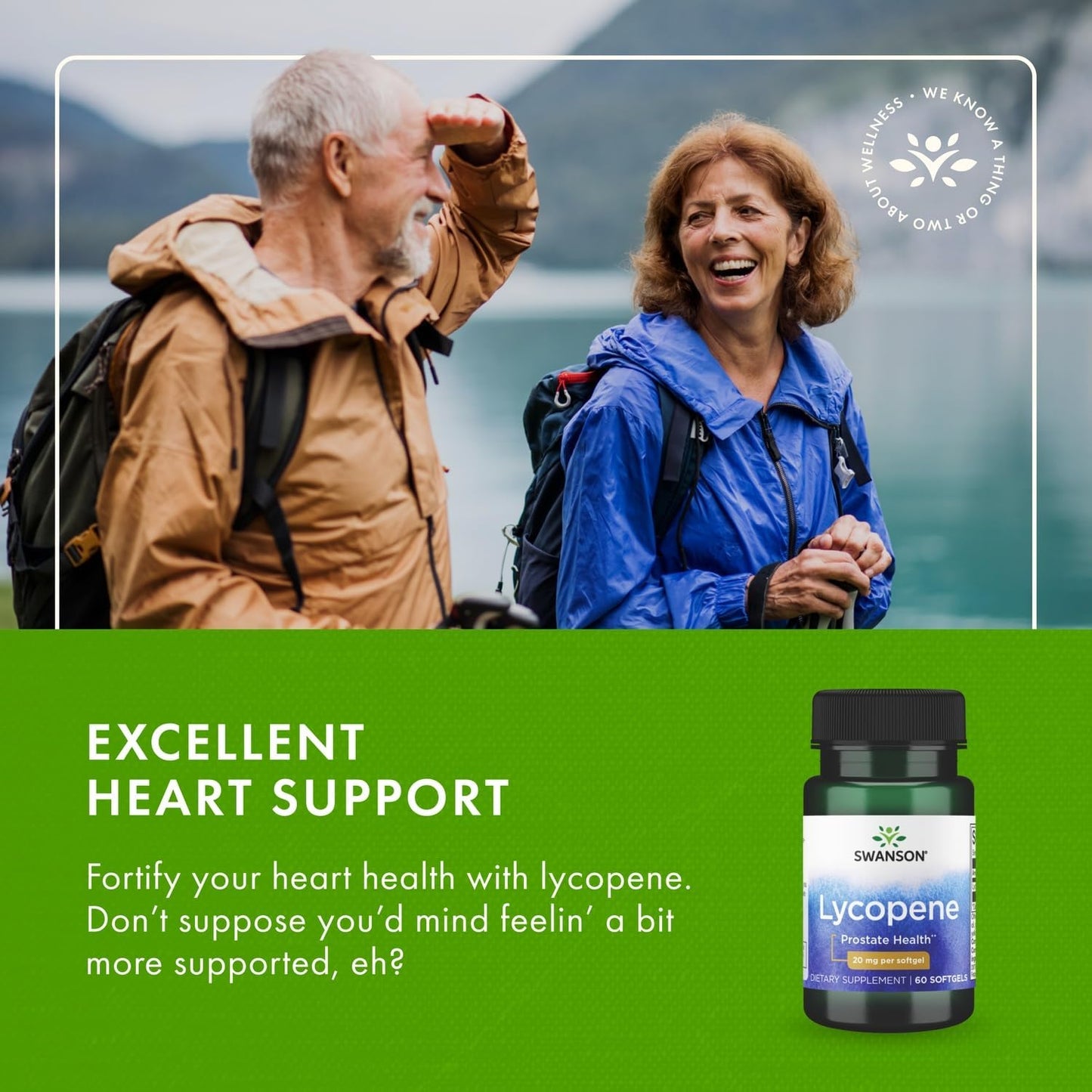 Swanson Lycopene Prostate and Heart Health Antioxidant Supplement for Men Over 40 Softgels 180