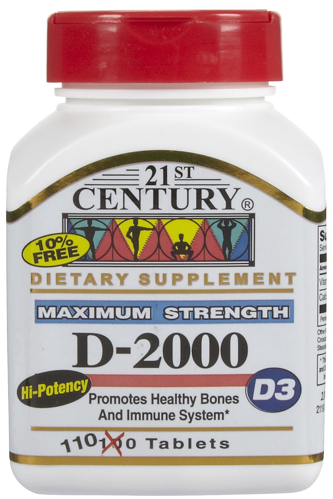 21st Century Vitamin D-2000 Tablets 2-Pack