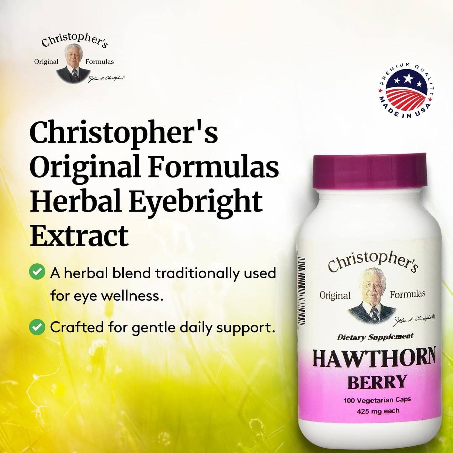 Christopher's Original Formulas Hawthorn Berry Capsules, 100 Count