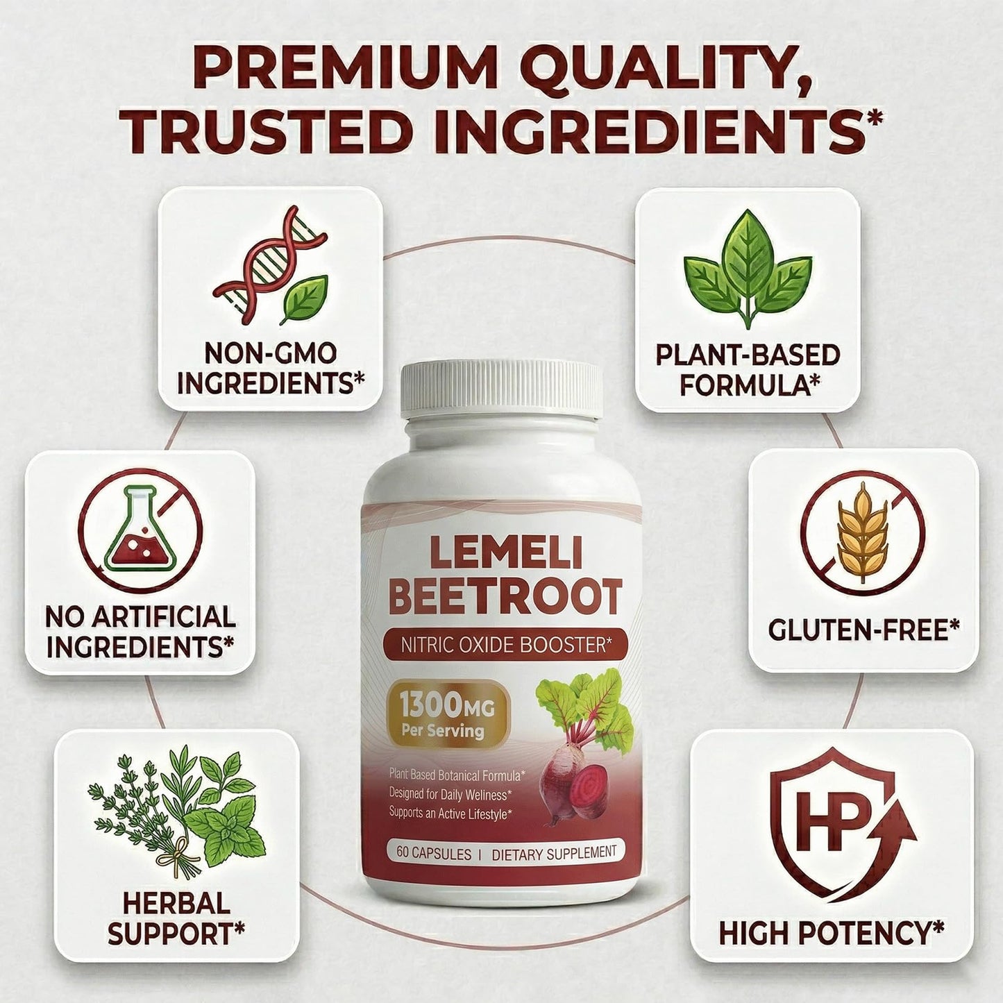 LEMEMI BEETROOT Beetroot Capsules, 60 Count