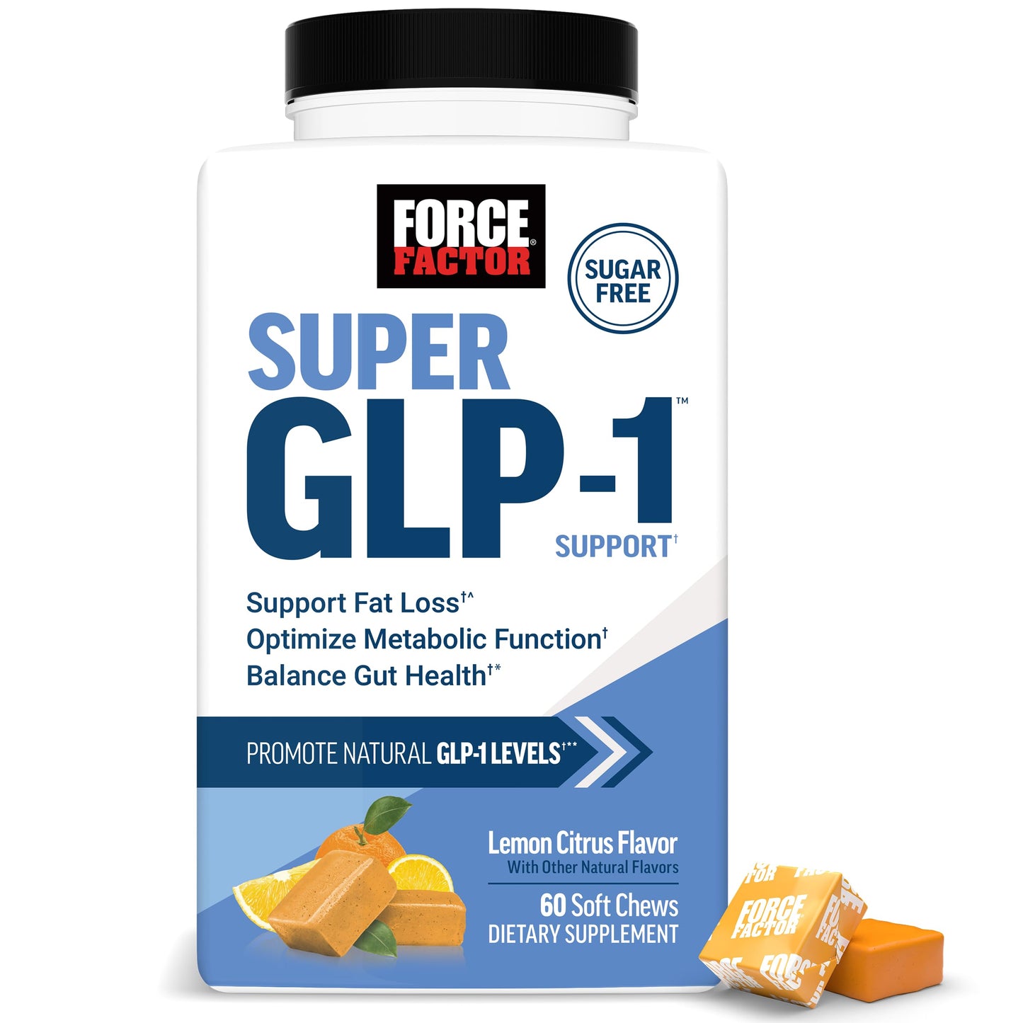 Force Factor Super GLP-1 Support Soft Chews, Chewable, 60 Count