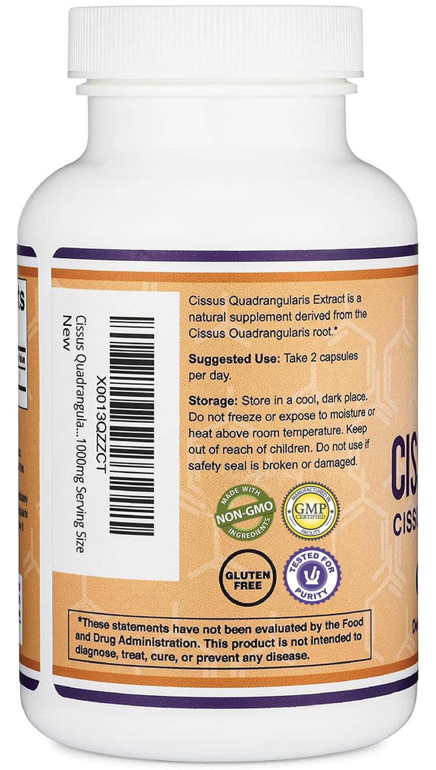 Double Wood Supplements Cissus Quadrangularis 1000mg Capsules, 150 Count