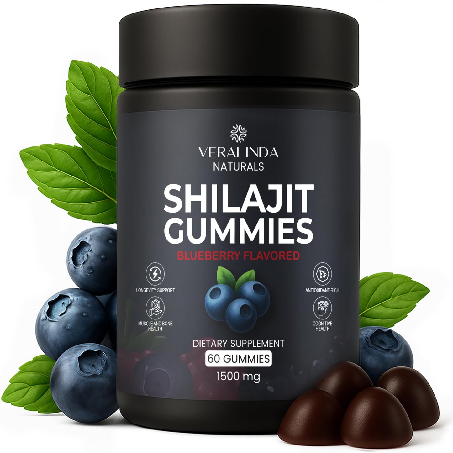Veralinda Naturals Shilajit Gummies 60 Gummies