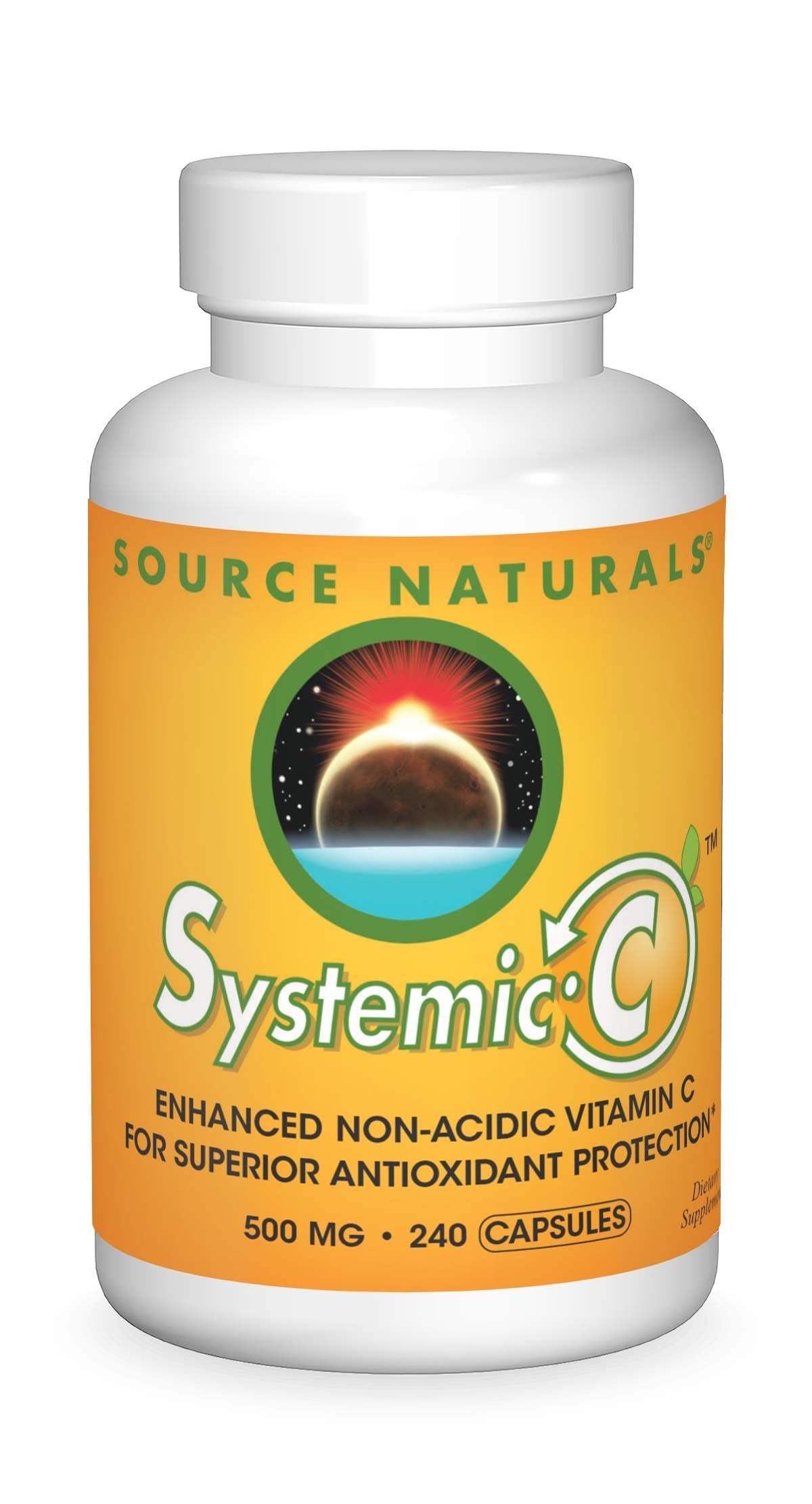 Source Naturals Systemic C 500mg Capsules, 240 Count
