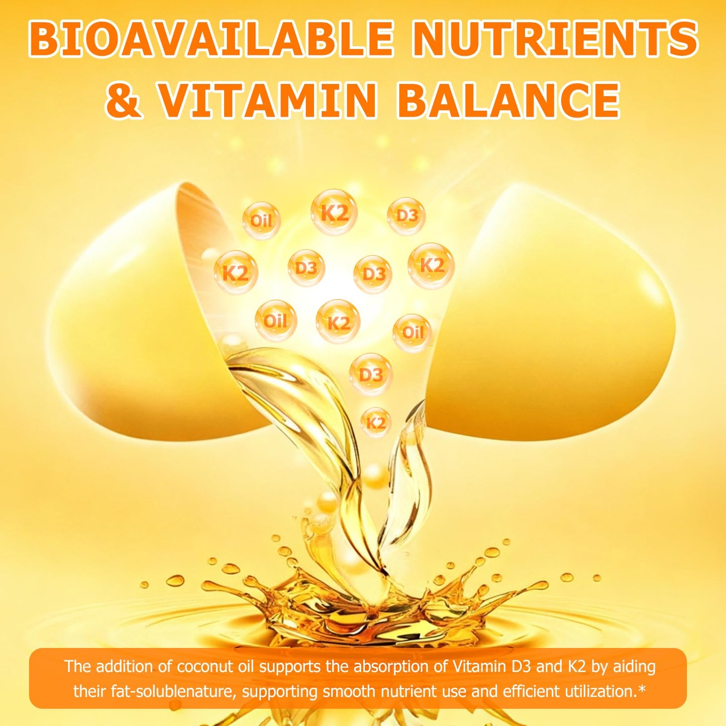 Tamiodfo Vitamin D3 K2 10,000 IU Softgels, 240 Count