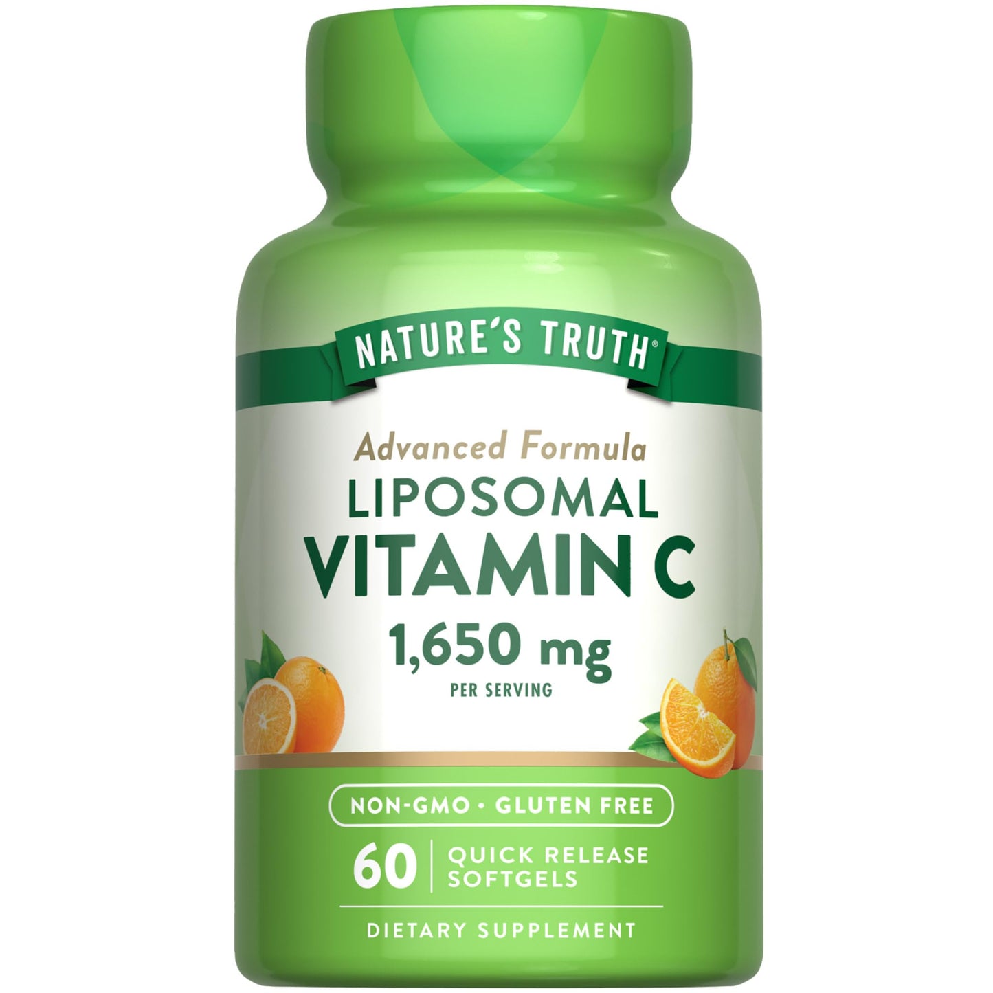 Nature's Truth Liposomal Vitamin C 1650mg Softgels 60 Count