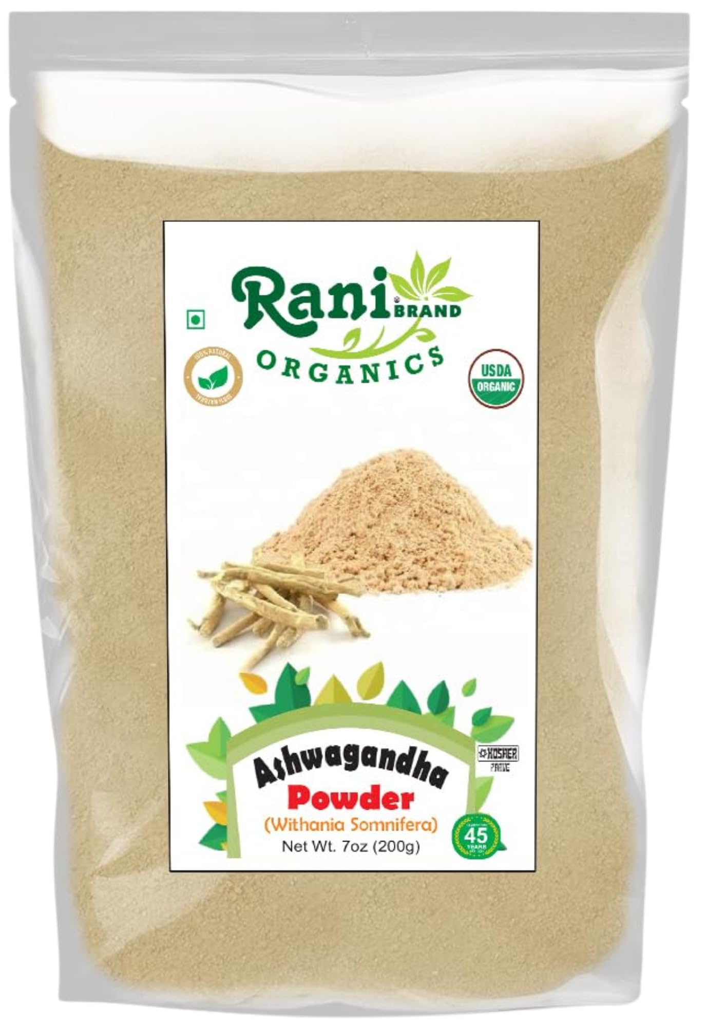 Rani Brand Authentic Indian Products Ashwagandha Powder 7 Ounce