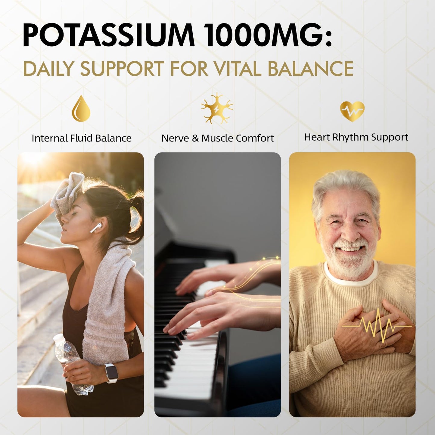 Your Nutritionist High Potency Potassium Chloride 1000mg Potassium Supplement 90 Capsules