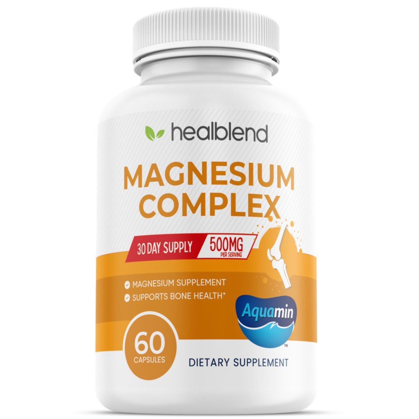 Healblend Multi Magnesium Complex Supplement 500mg Capsules, 60 Count