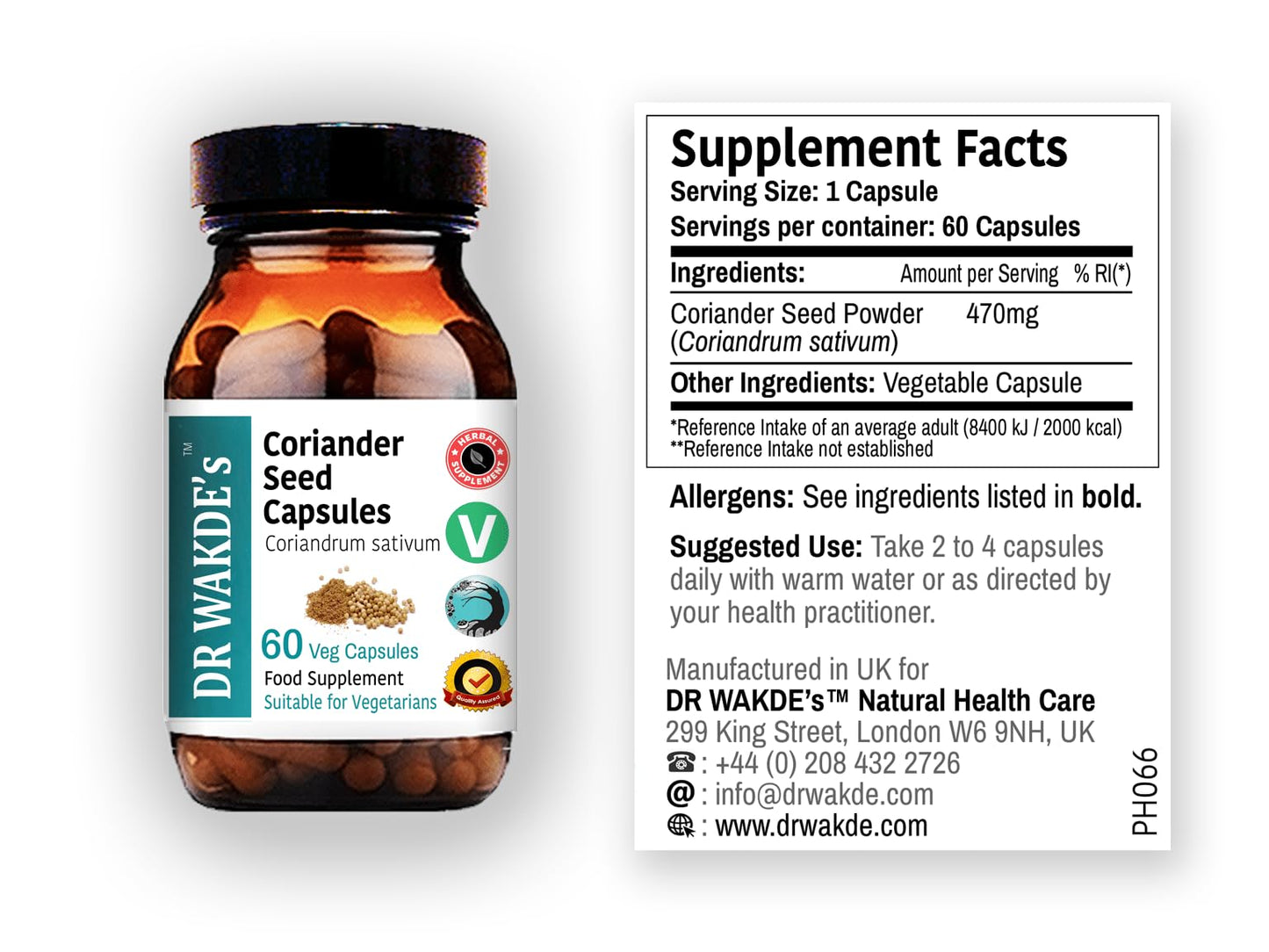DR WAKDE'S Coriander Seed Capsules, 1 Count