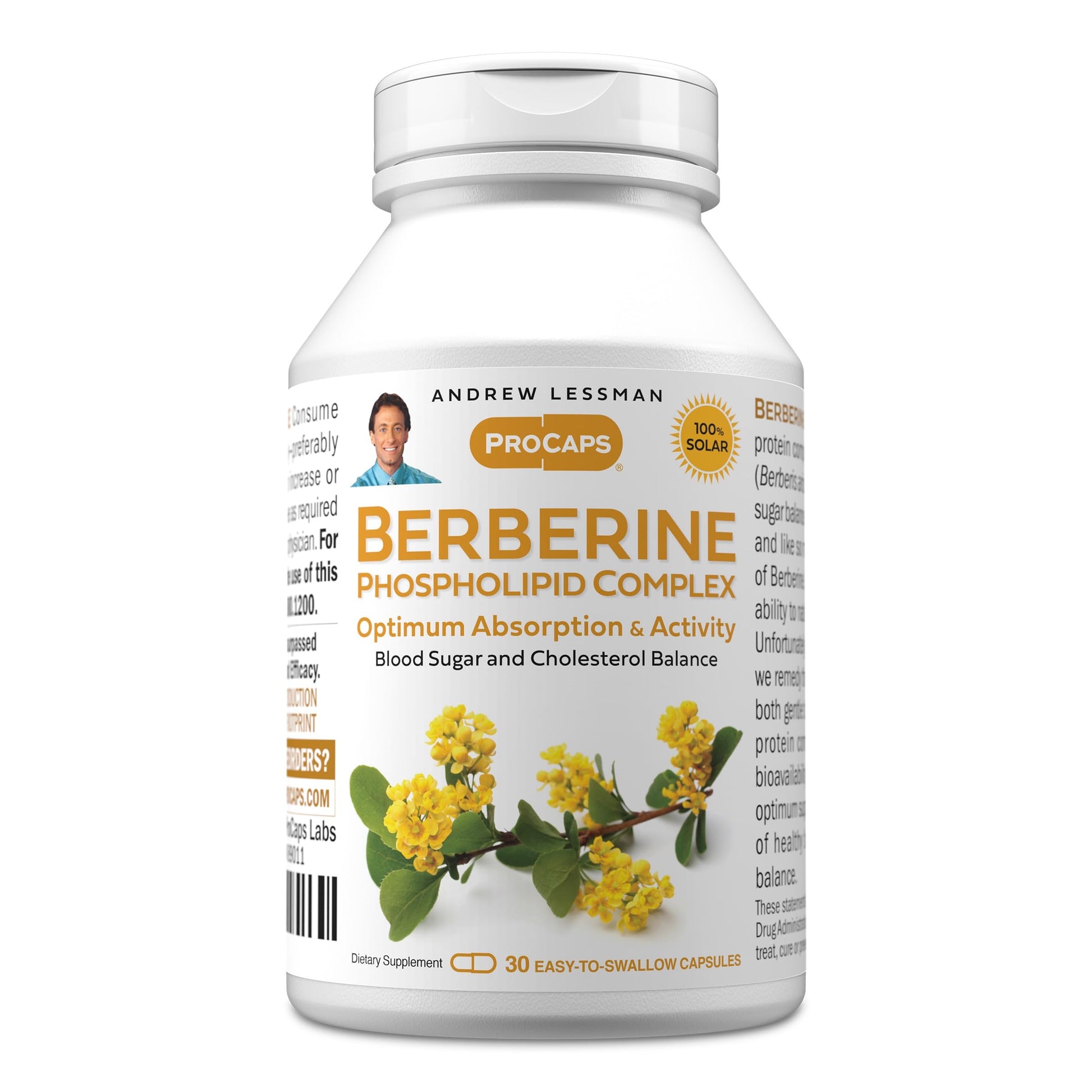 ANDREW LESSMAN ProCaps Berberine Phospholipid Complex Capsules, 30 Count