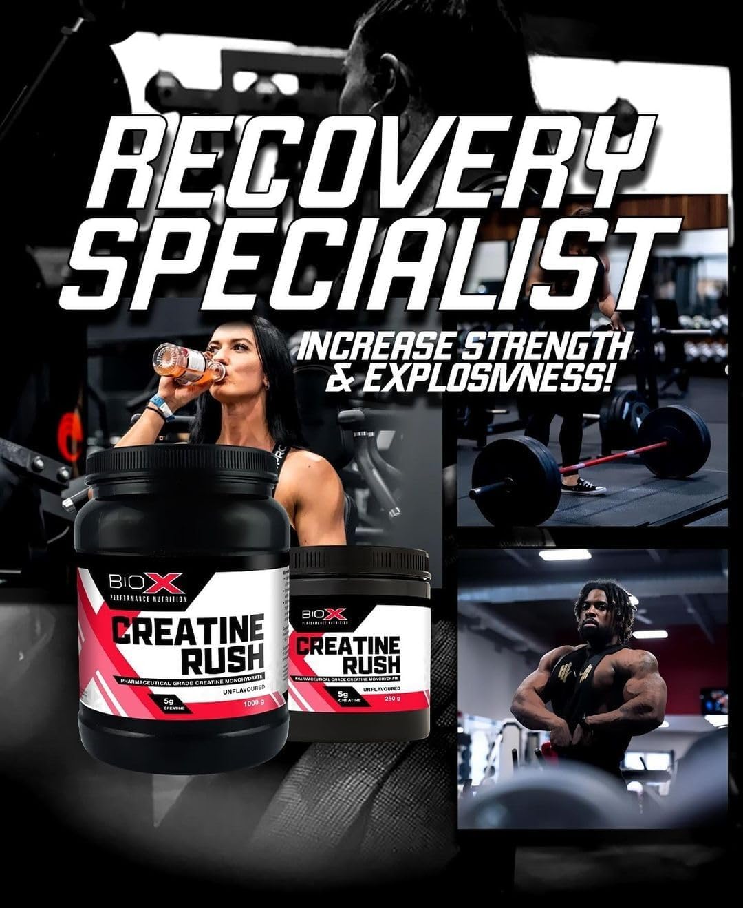 BIOX PERFORMANCE NUTRITION Creatine Rush Powder 2.2 lb