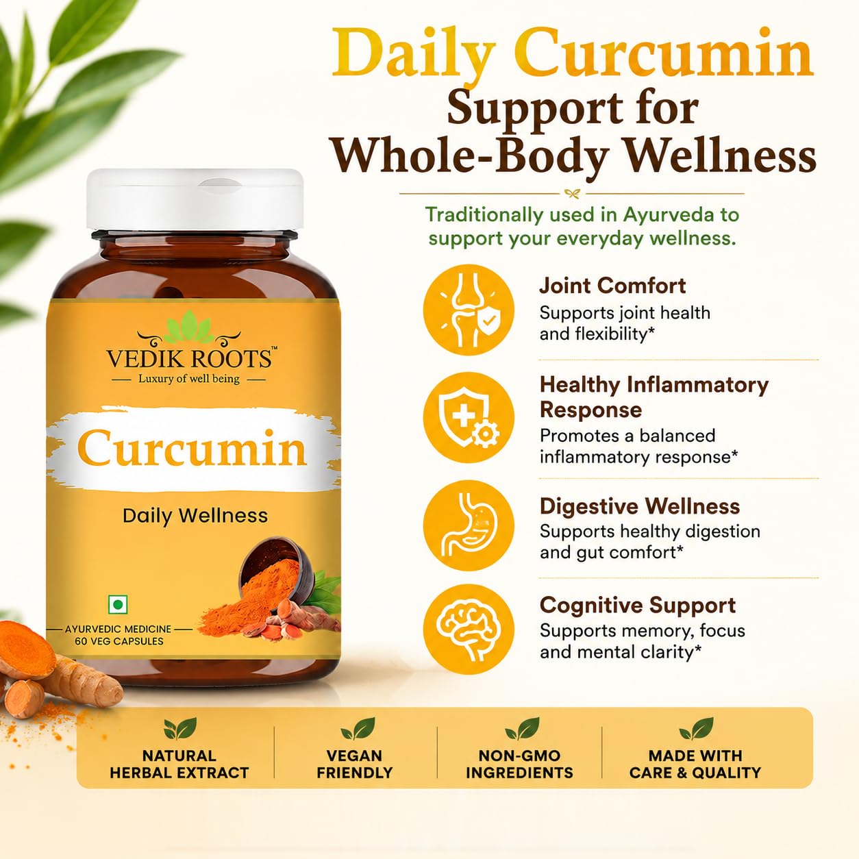 VEDIKROOTS Curcumin Capsules Capsule 1