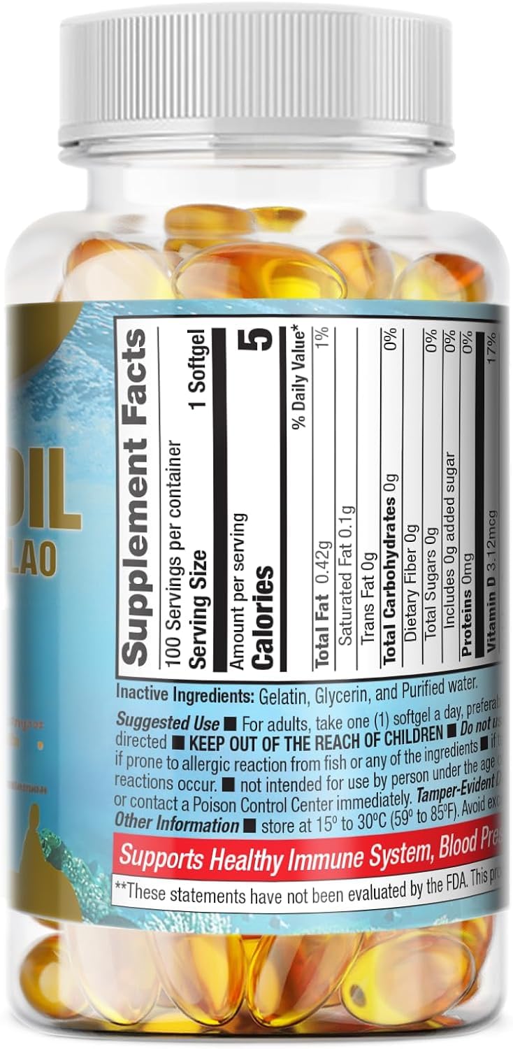 Germa Norwegian Cod Liver Oil Softgels, 200 Softgels