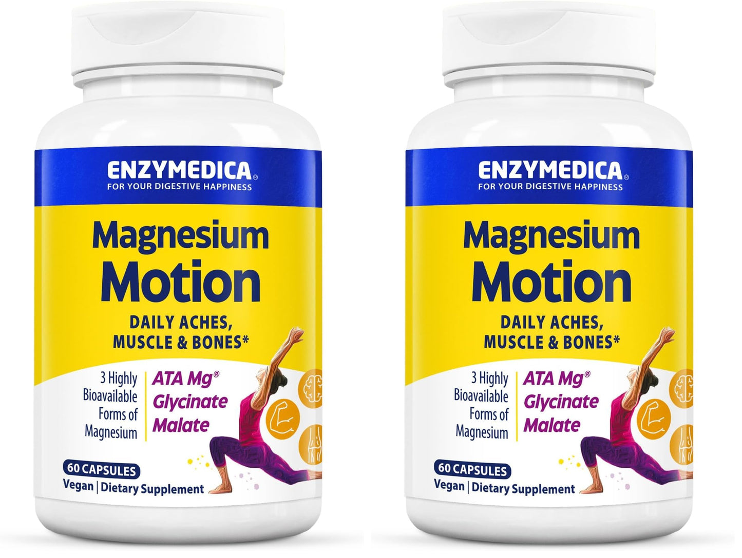 Enzymedica Magnesium Motion with 3 Forms of Magnesium Capsule 120 Capsules