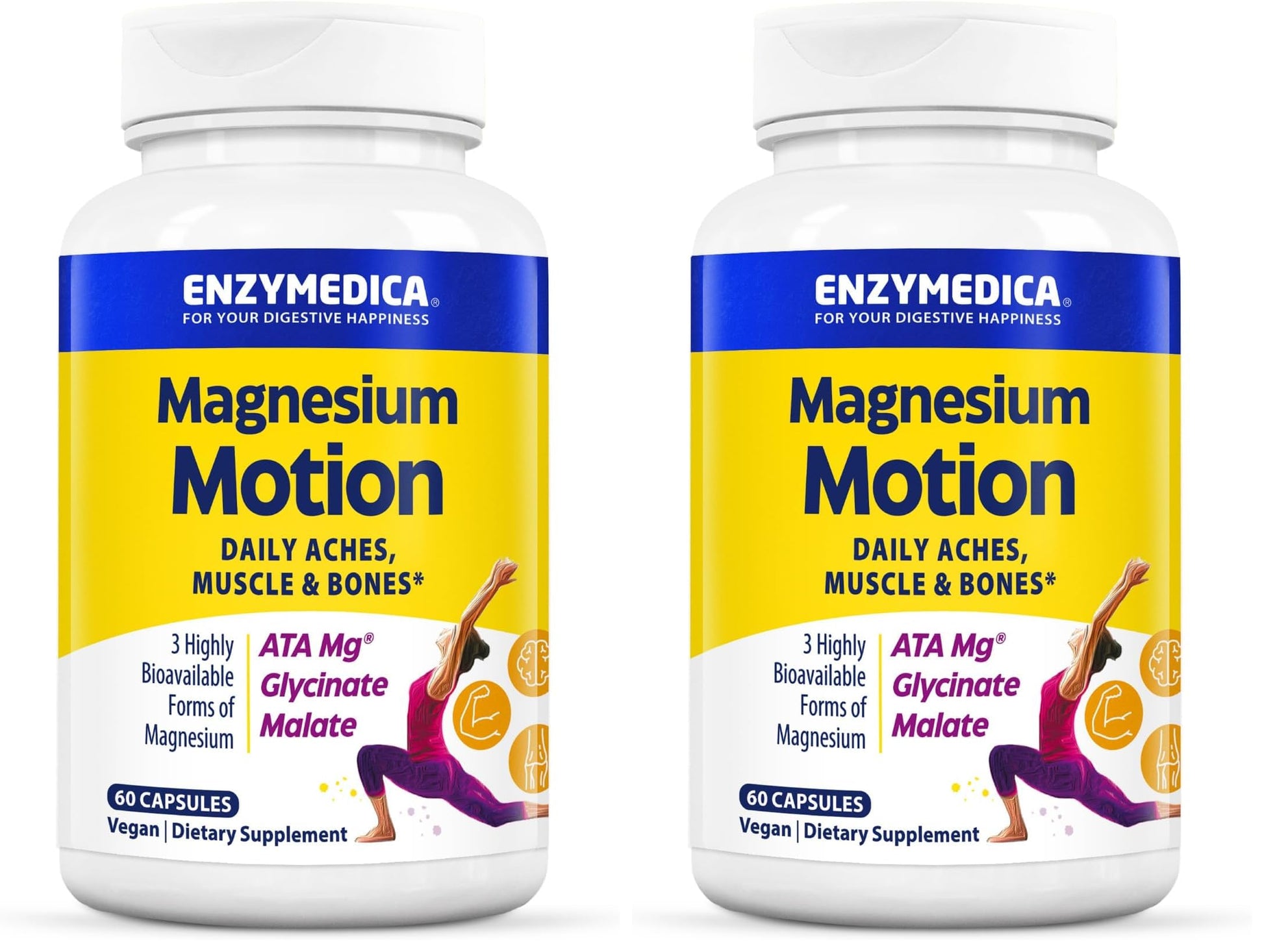 Enzymedica Magnesium Motion with 3 Forms of Magnesium Capsule 120 Capsules