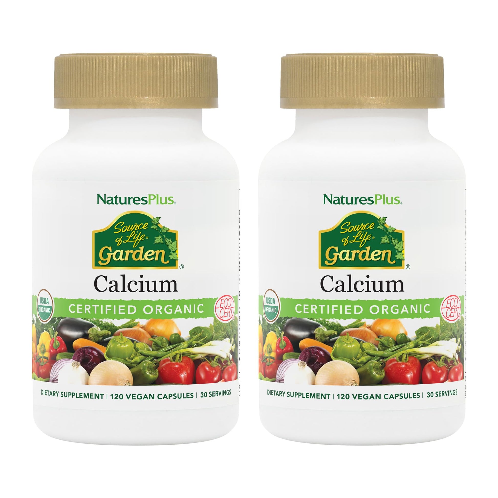 NaturesPlus Source of Life Garden Calcium Capsules 240