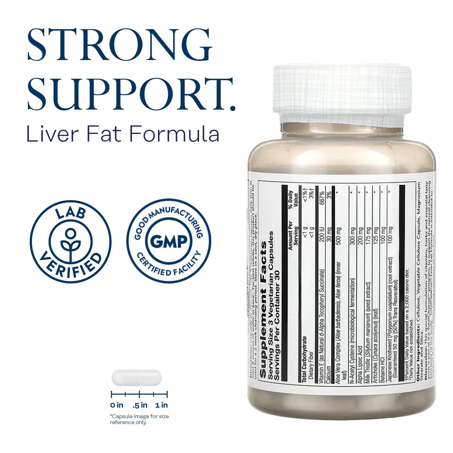 SOLARAY Total Cleanse Liver Fat Formula VegCap 90 Count