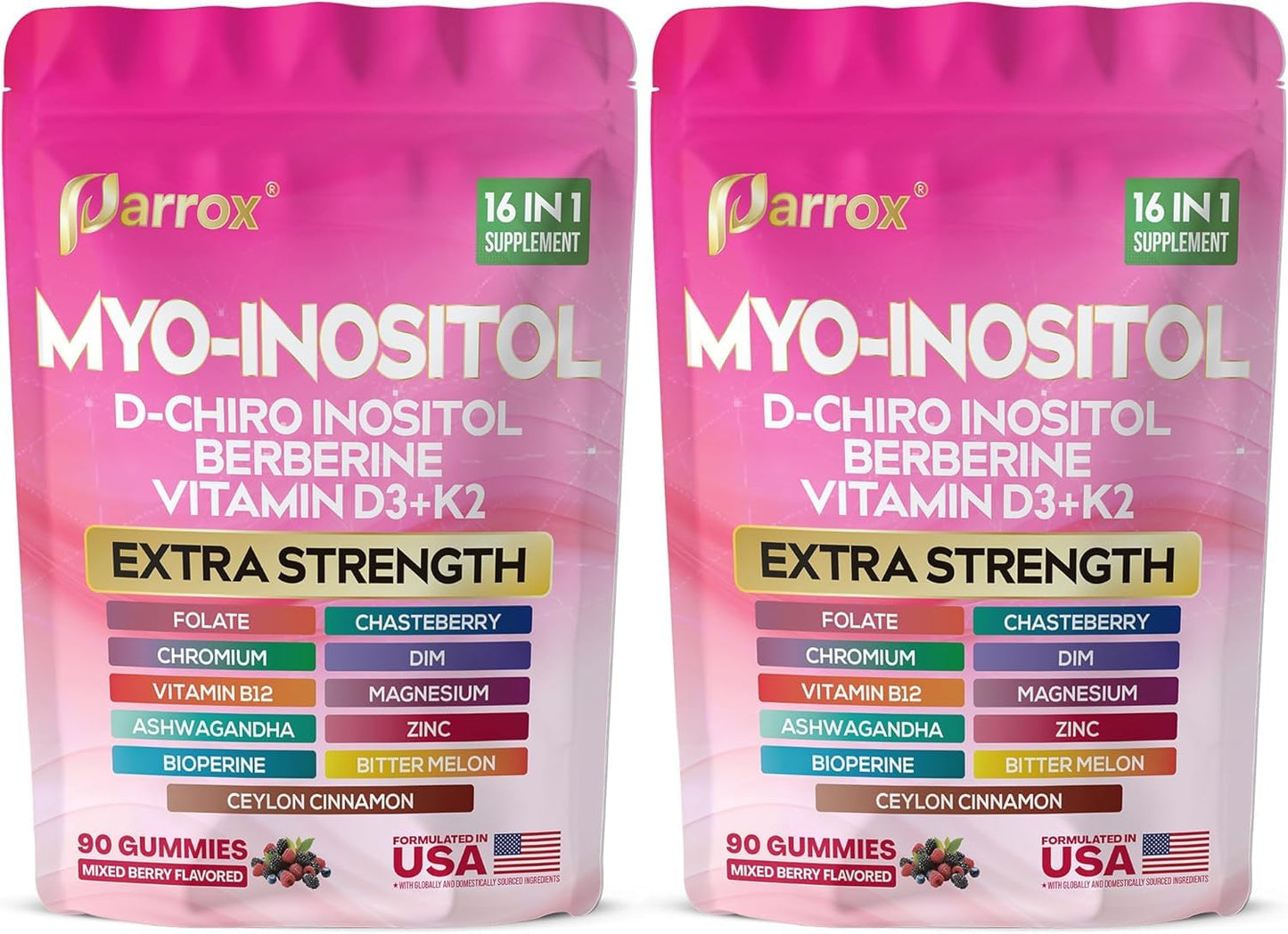 Parrox Myo-Inositol & D-Chiro Inositol Gummies 180 Gummies
