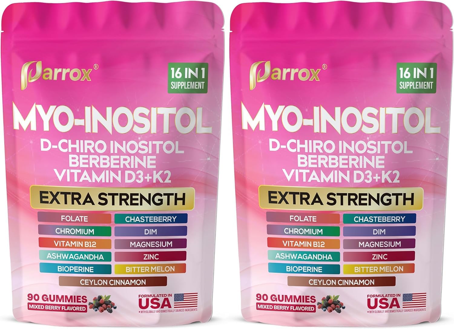 Parrox Myo-Inositol & D-Chiro Inositol Gummies 180 Gummies
