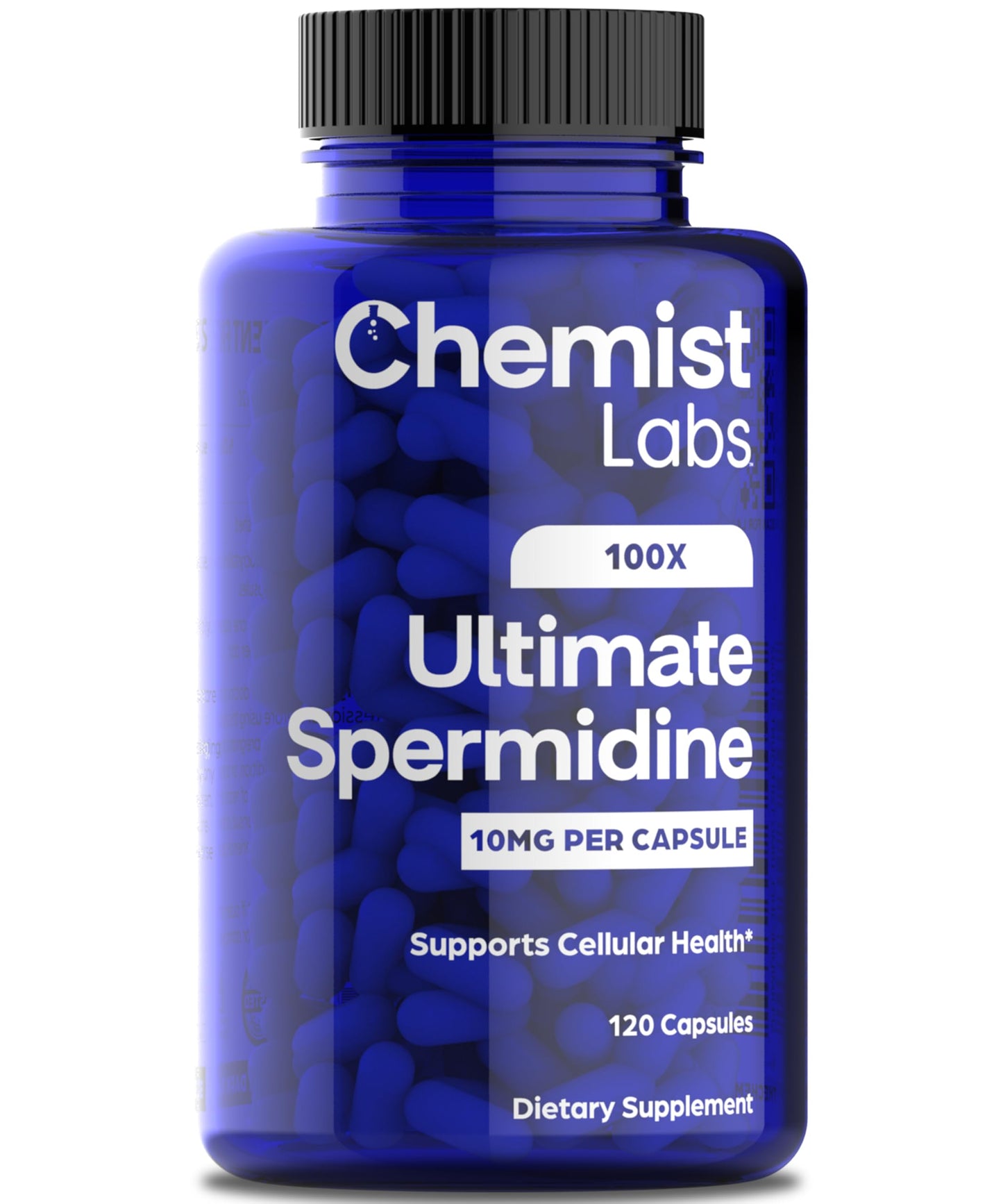 Chemist Labs Ultimate Spermidine Supplements for Men and Women, 100x Formula, 10 mg Per Capsule, 120 Capsules