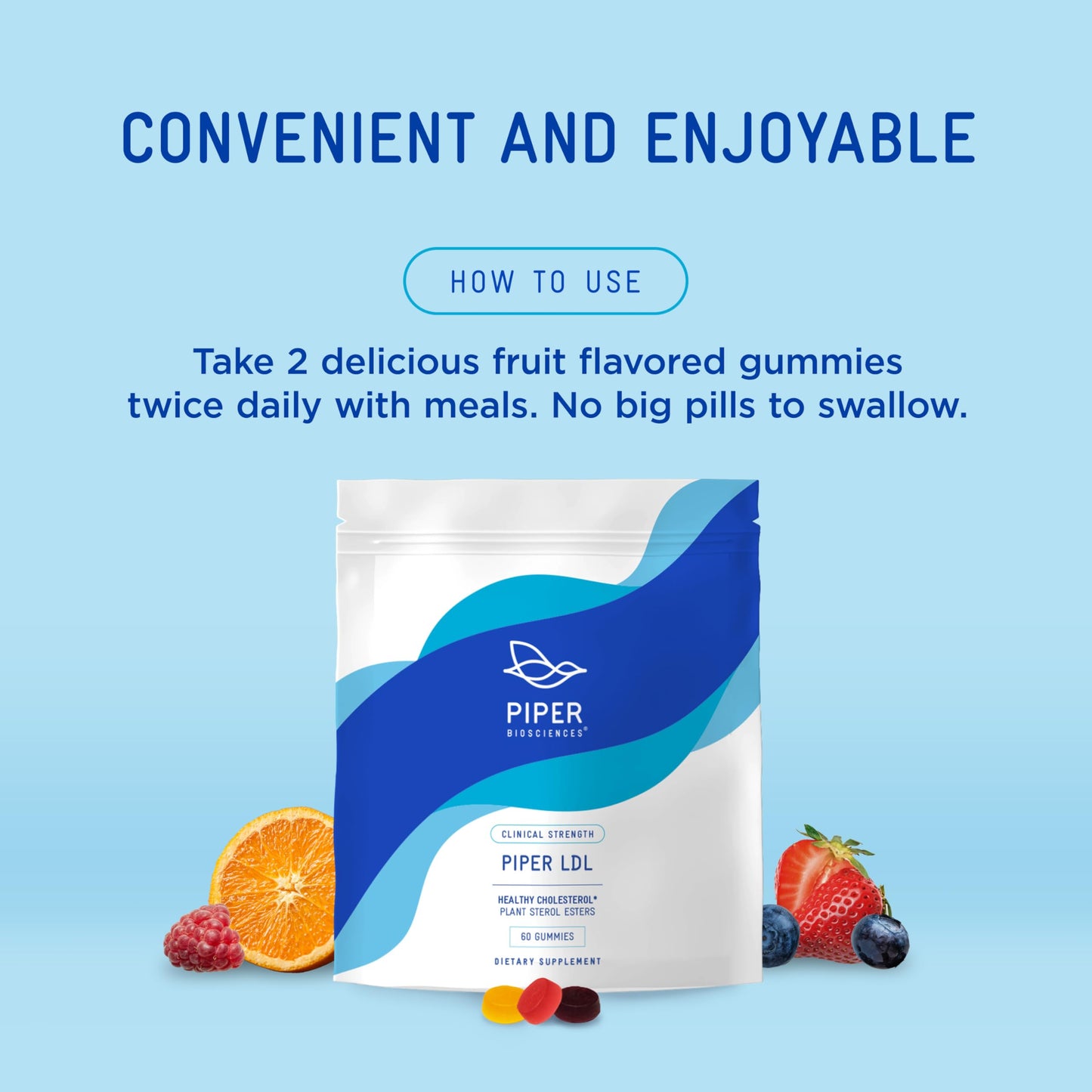 Piper Biosciences Cholesterol Health Gummies, 240 Gummies