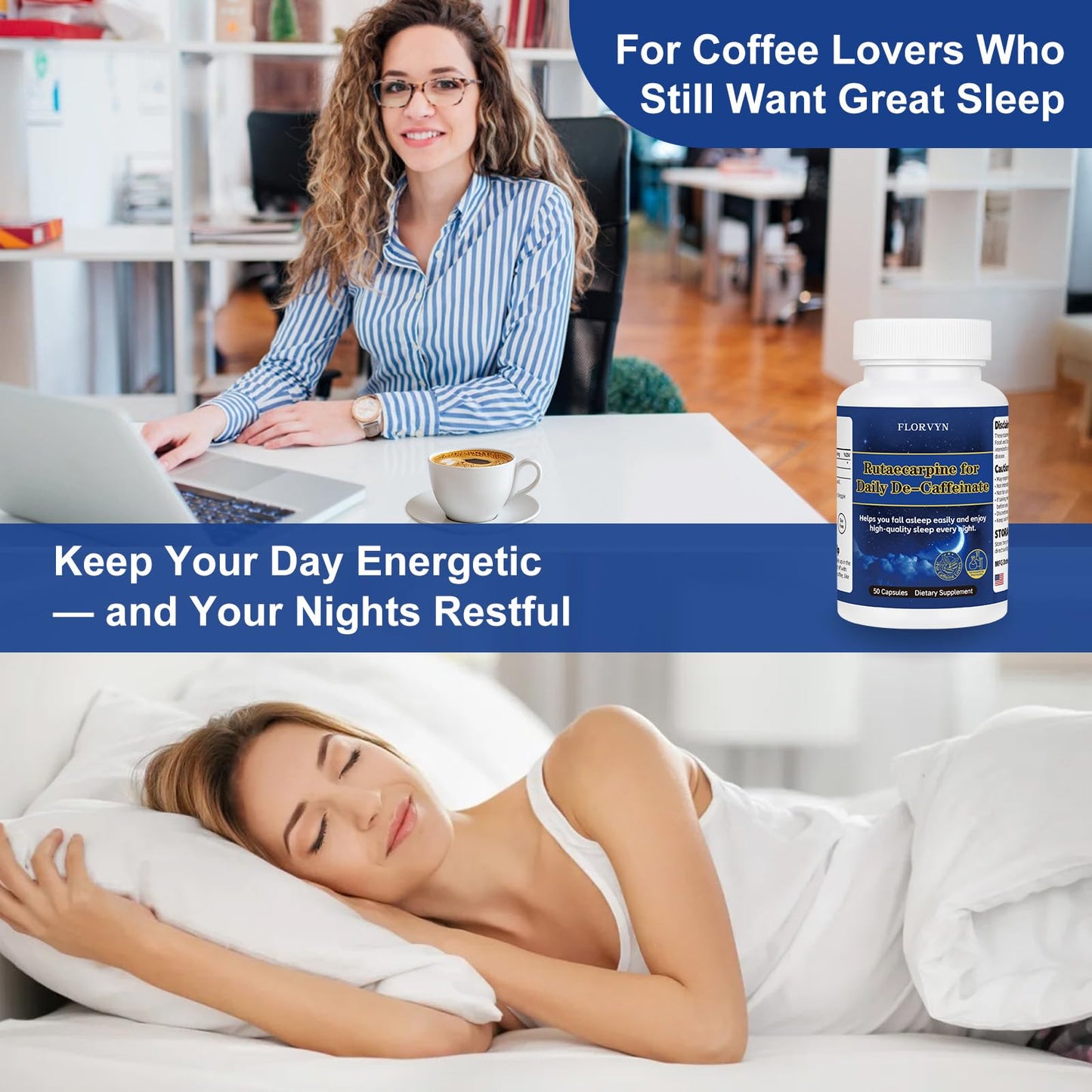 Florvyn Rutaecarpine Supplement for Coffee Lovers 50 Capsules