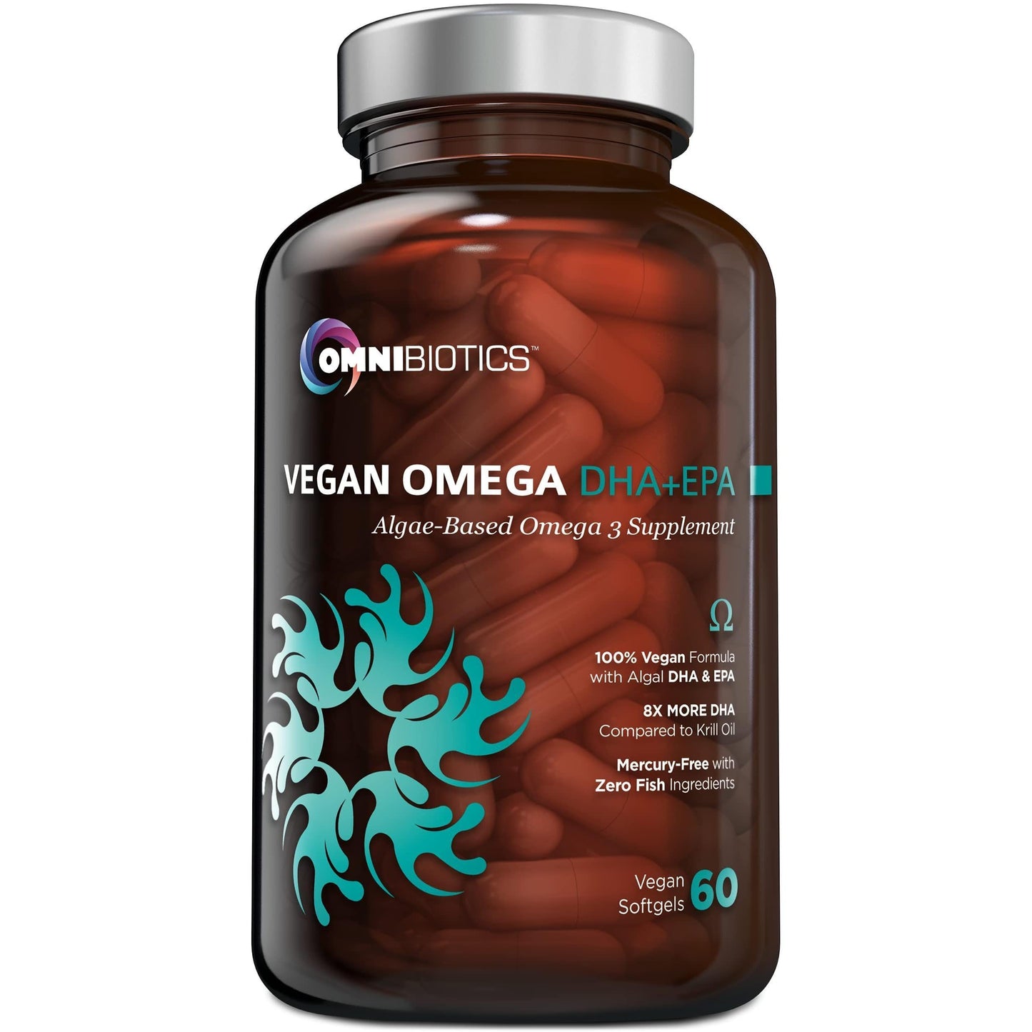 OmniBiotics Vegan Omega-3 DHA EPA Supplement Capsule, 60 Count