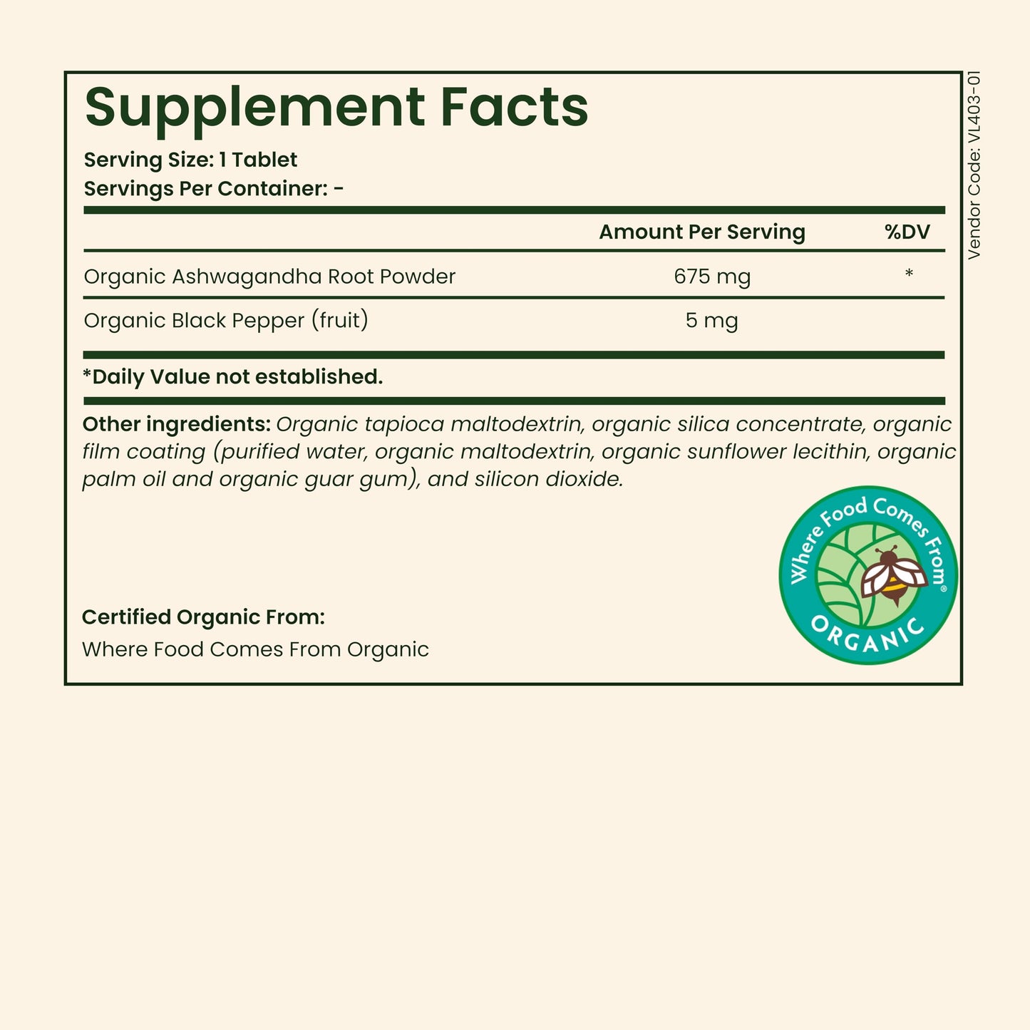 MadNutra Ashwagandha 675mg Tablet, 60 Count