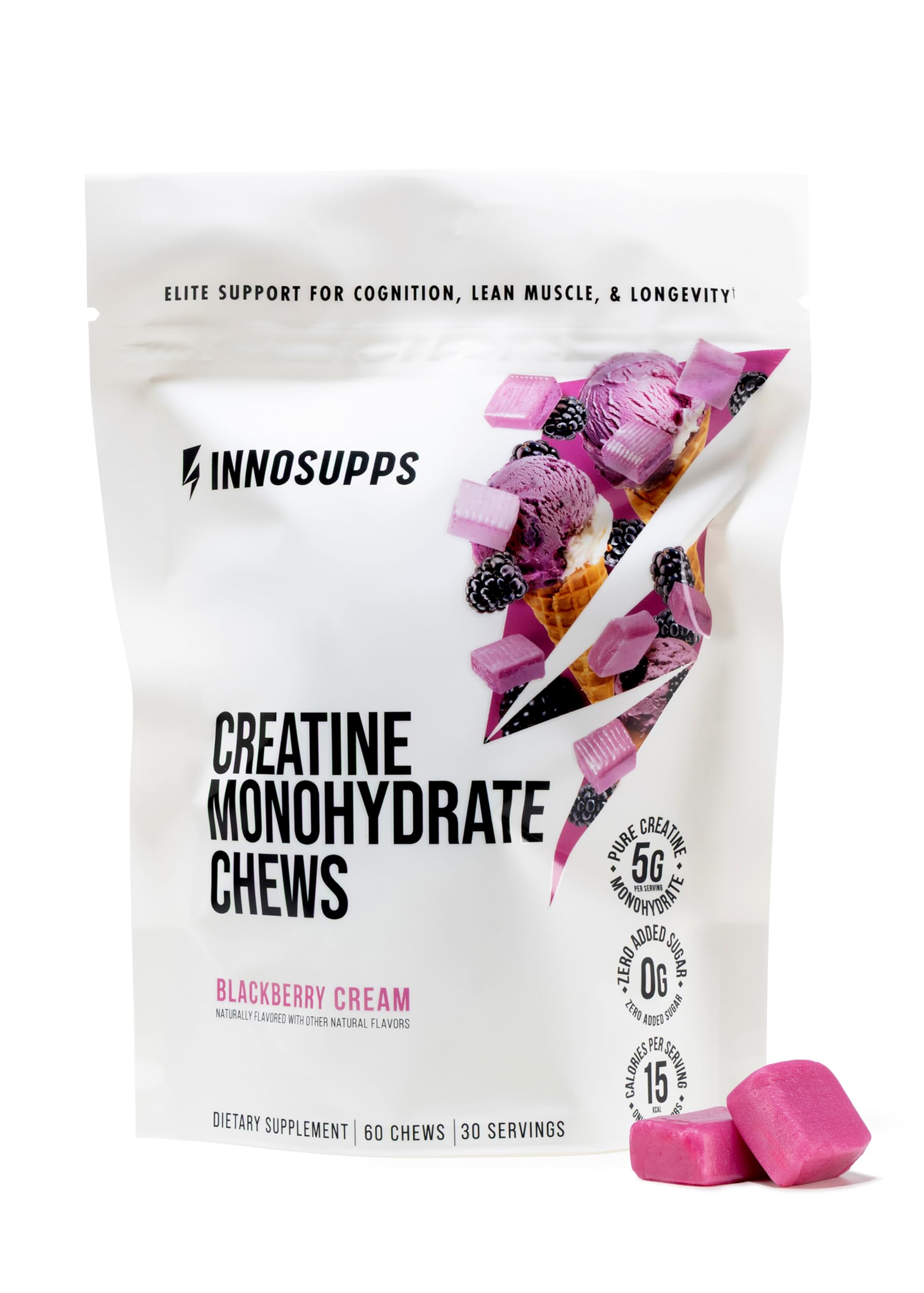 InnoSupps 5g Creatine Chews Chewable, 60 Count