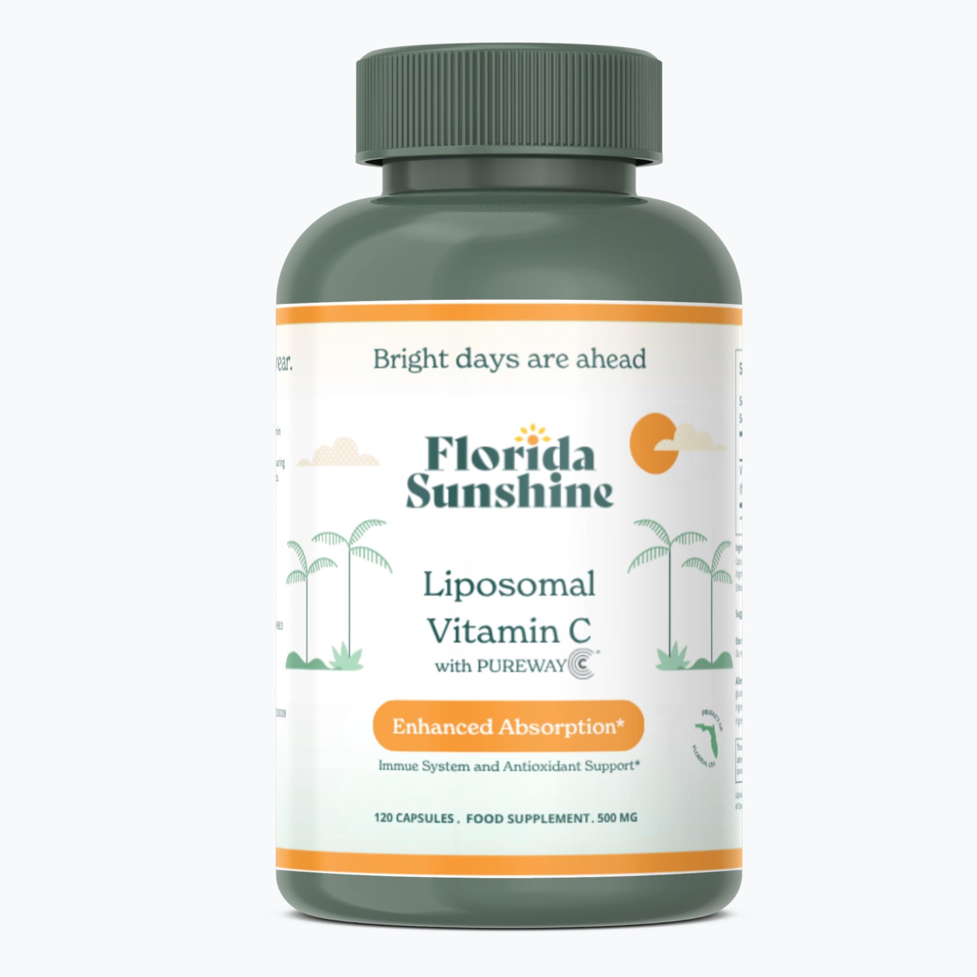 Florida Sunshine Liposomal Vitamin C 500mg 120 Capsules