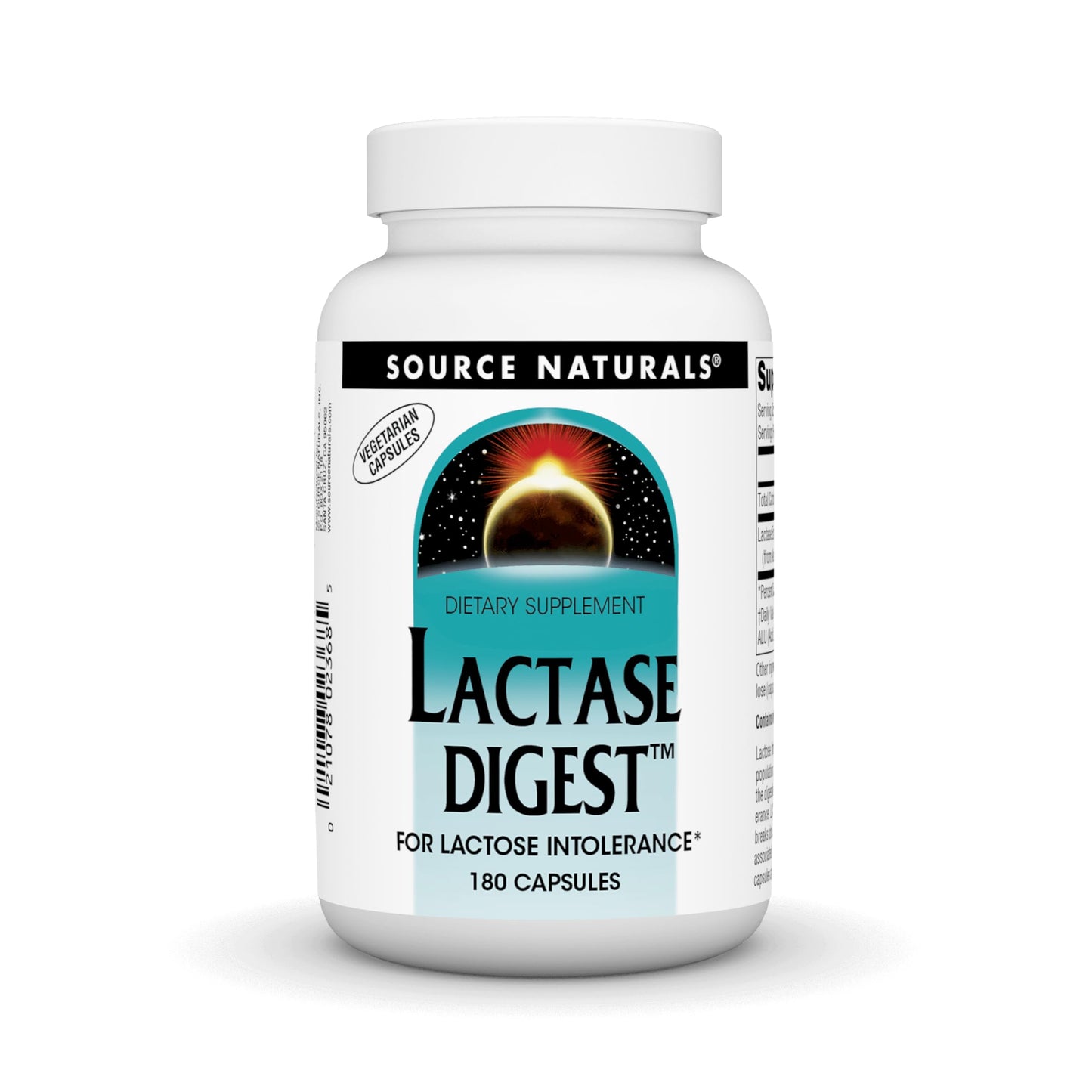 Source Naturals Lactase Digest, for Lactose Intolerance, 180 Capsules