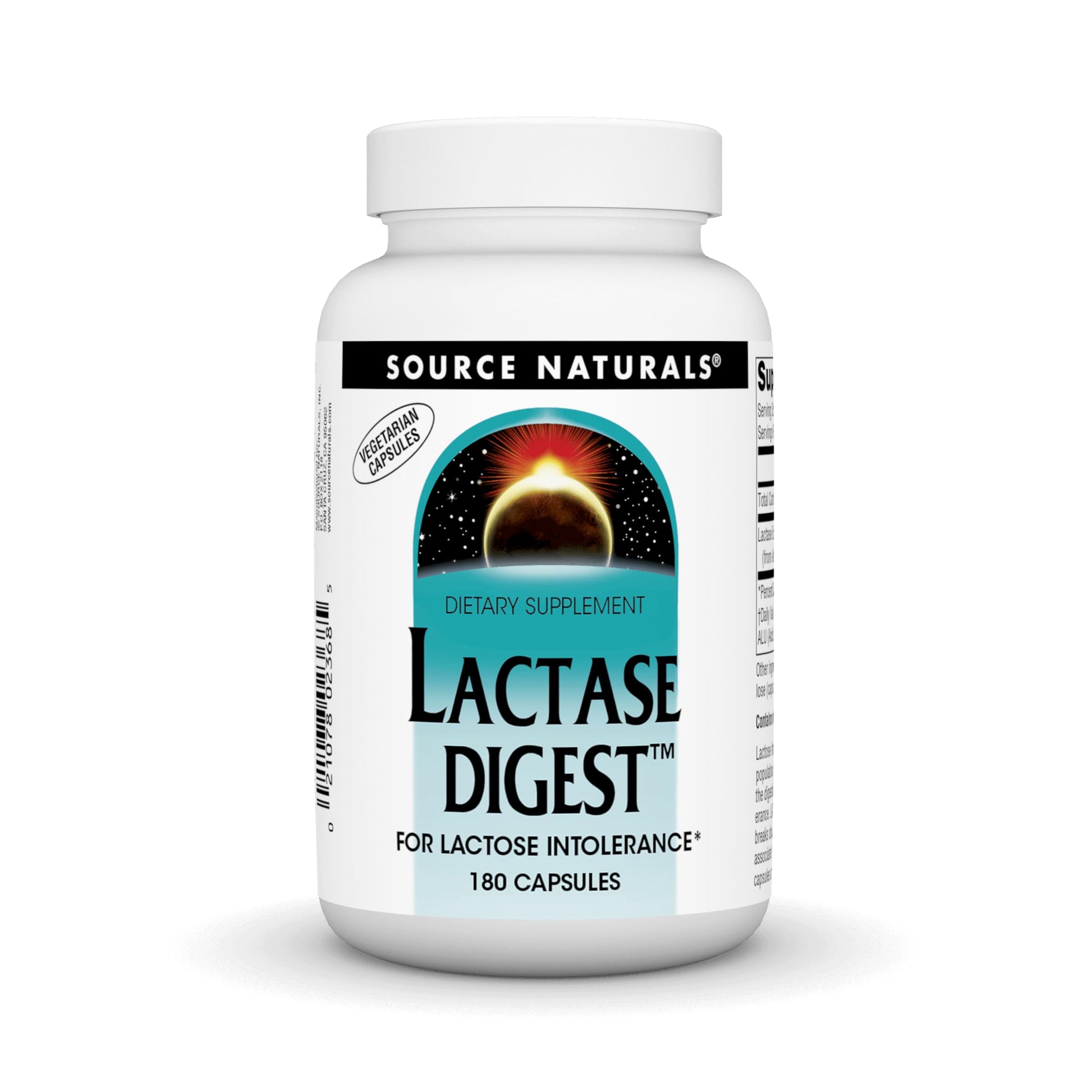 Source Naturals Lactase Digest, for Lactose Intolerance, 180 Capsules