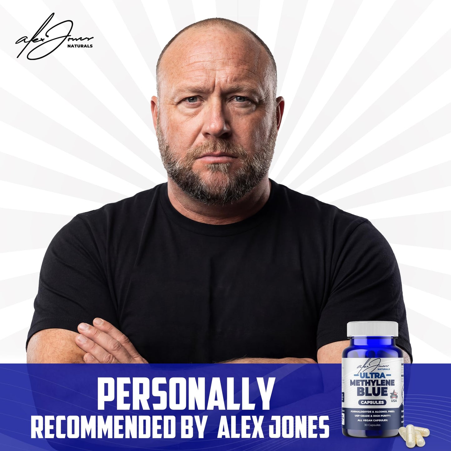 Alex Jones Naturals Methylene Blue with Vitamin C 30 Capsules