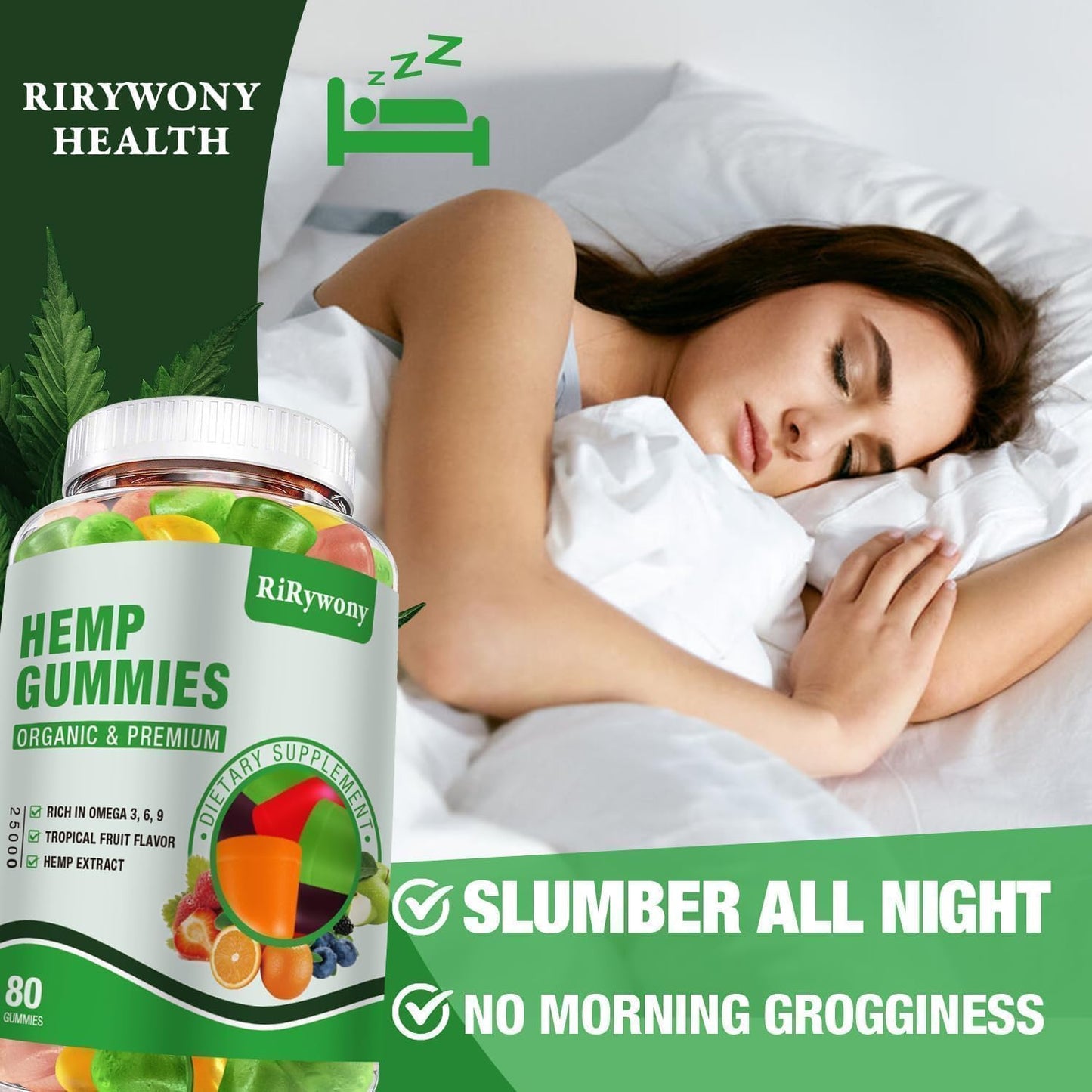 RiRywony Health Omega Gummies, Gummy, 240 Count