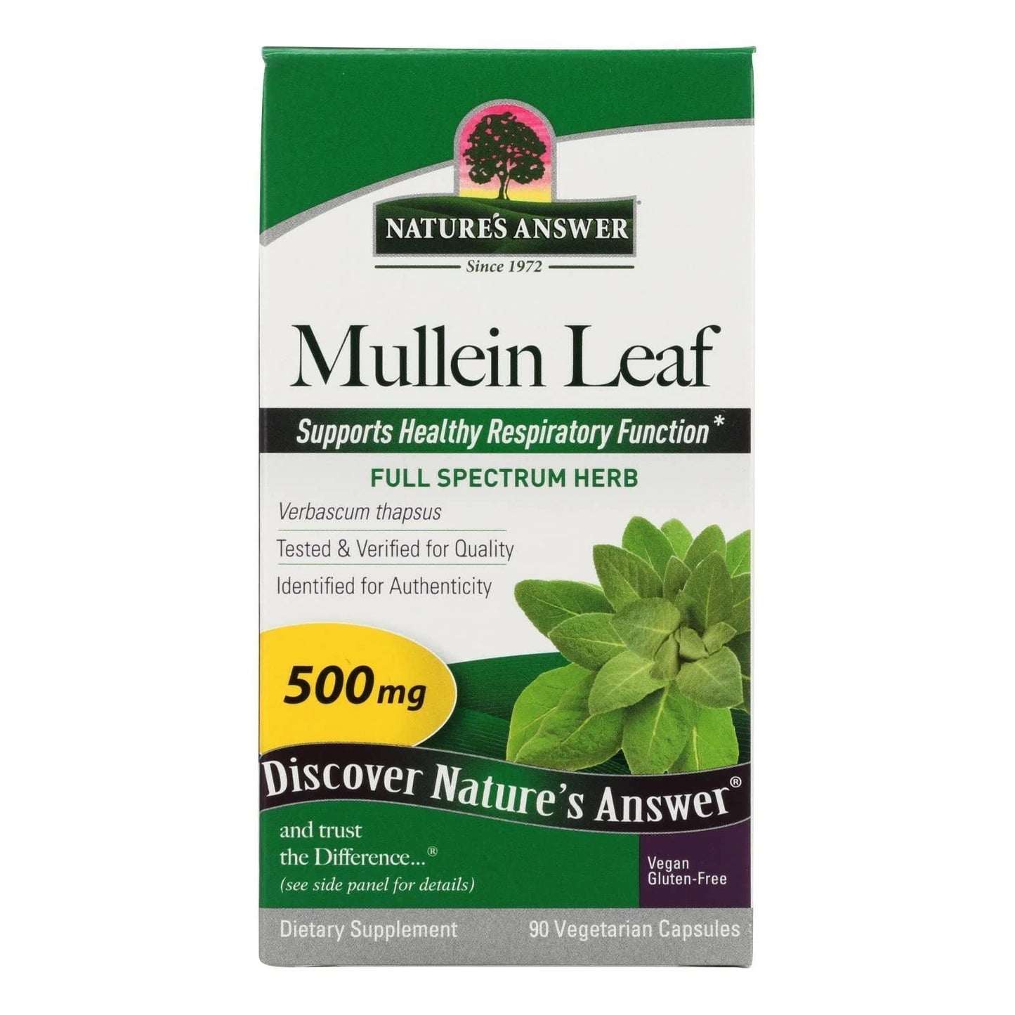 Nature's Answer Mullein Leaf 90 Capsules