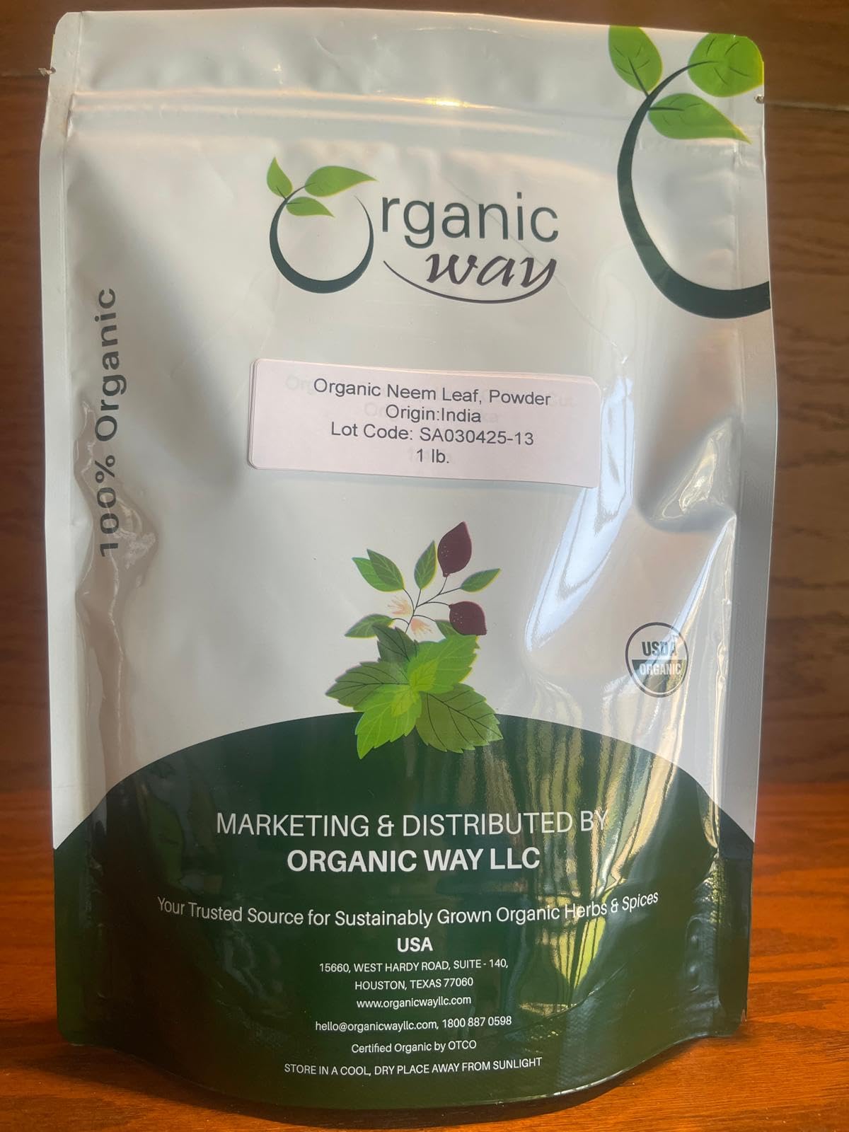 Organic Way Neem Leaf Powder 16 Ounce