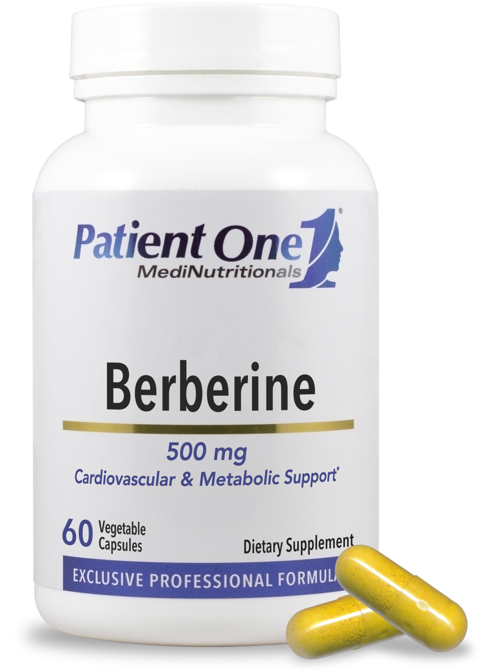Patient One Berberine 500 mg Capsule, 60 Capsules