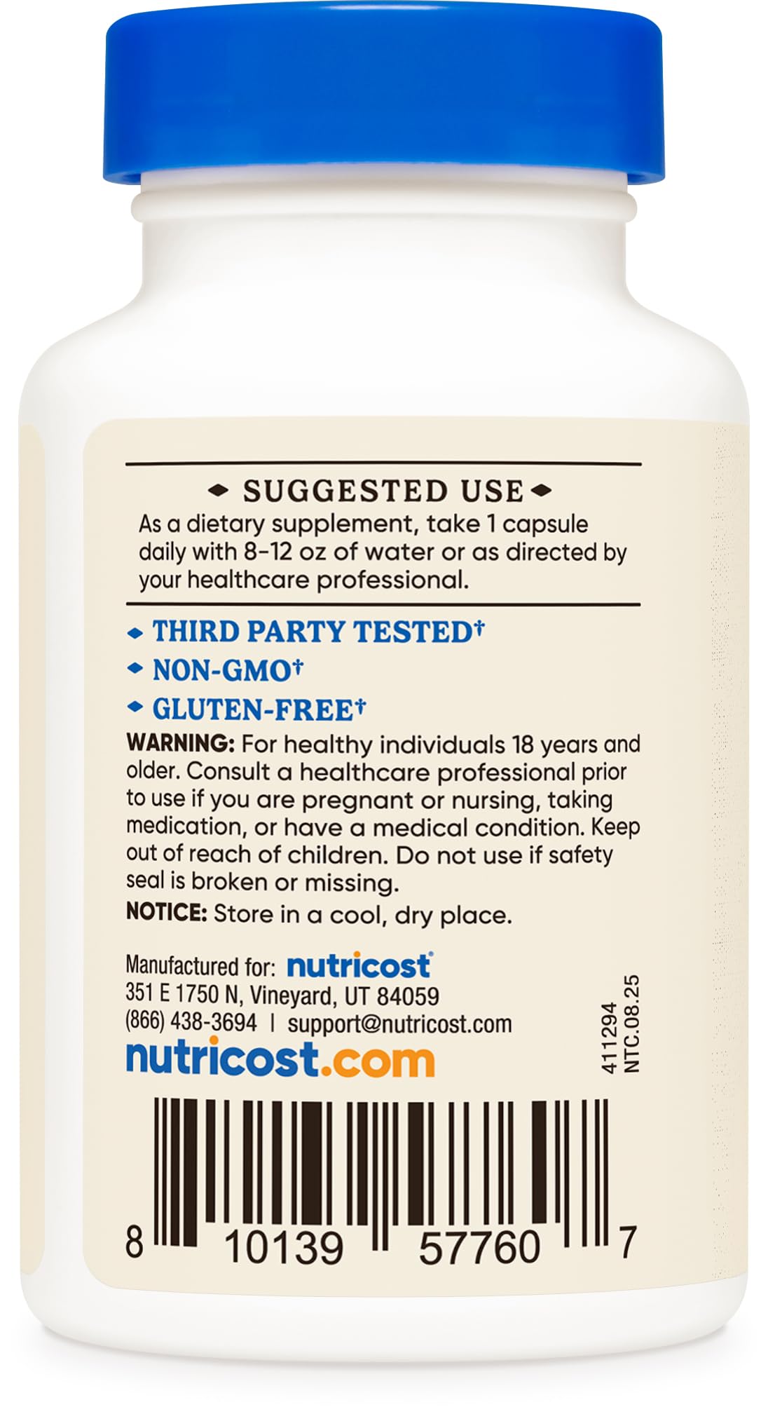 Nutricost Adrenal Glandular (350mg) Capsule, 90 Count